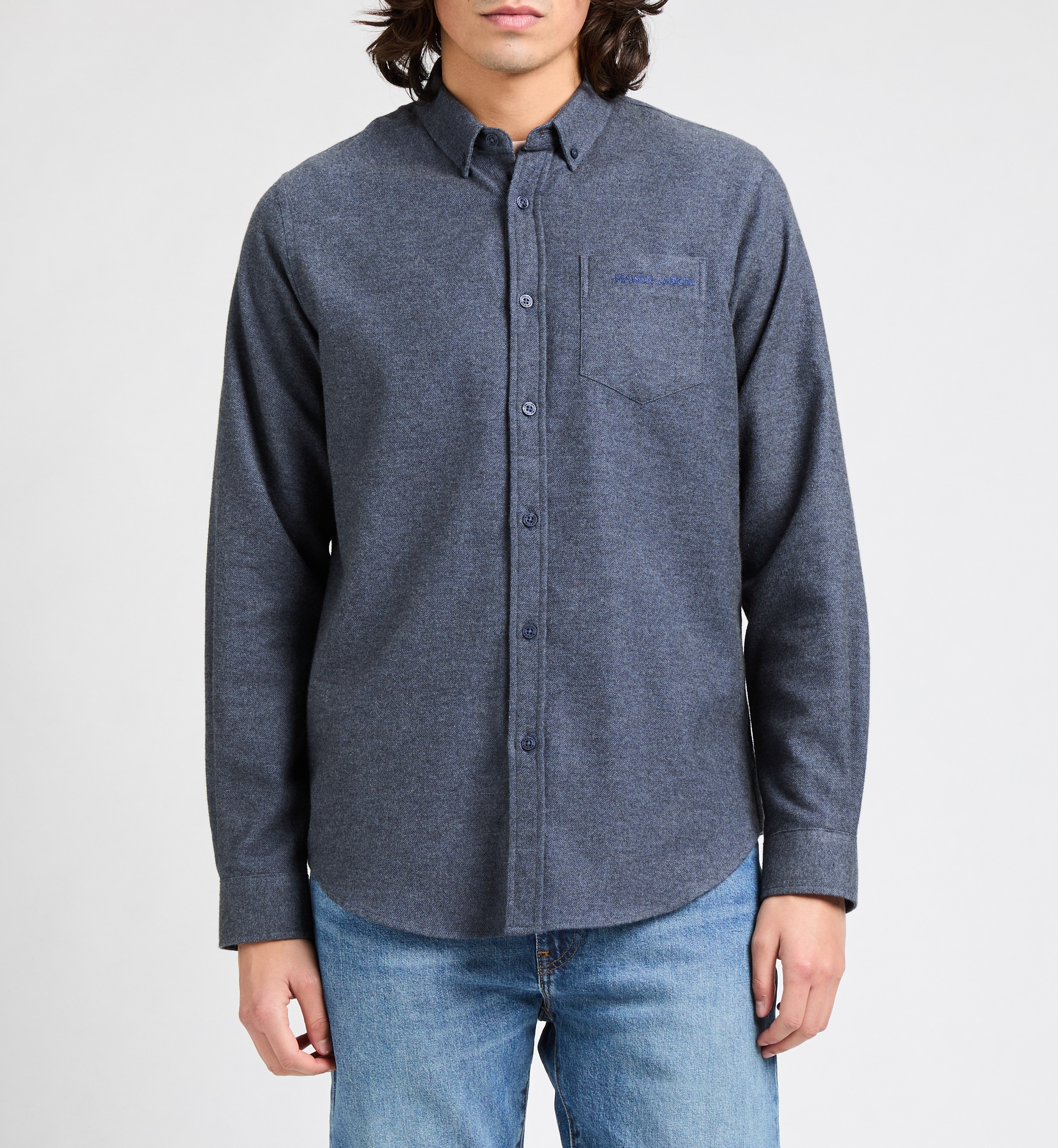 Chemise Bonne Graine en flanelle MAISON LABICHE Bleu