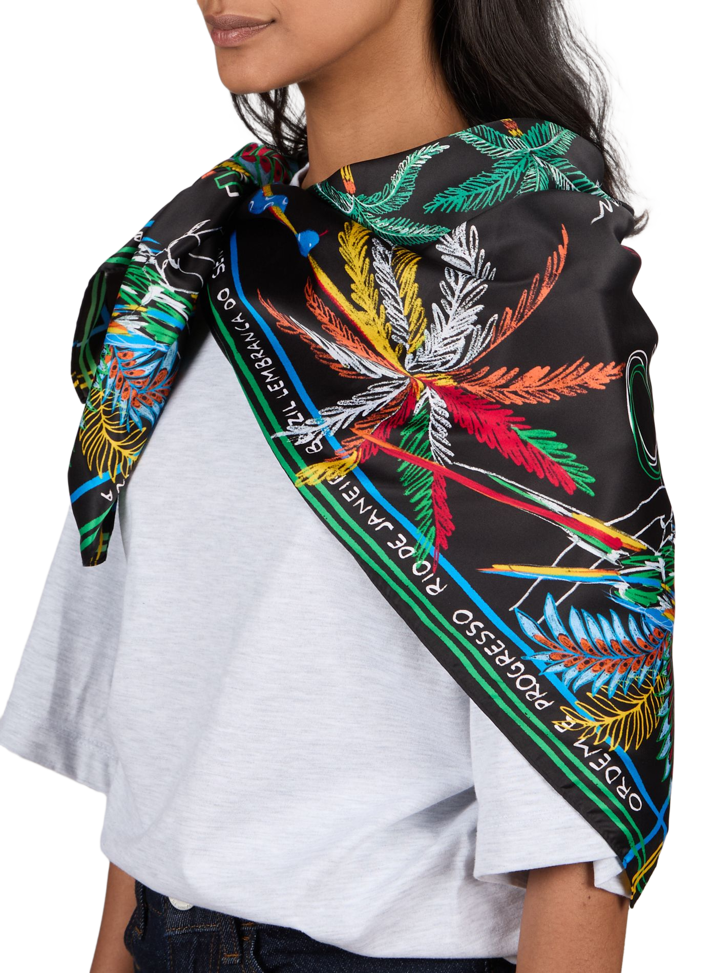 Foulard imprimé Bahia WILD Noir