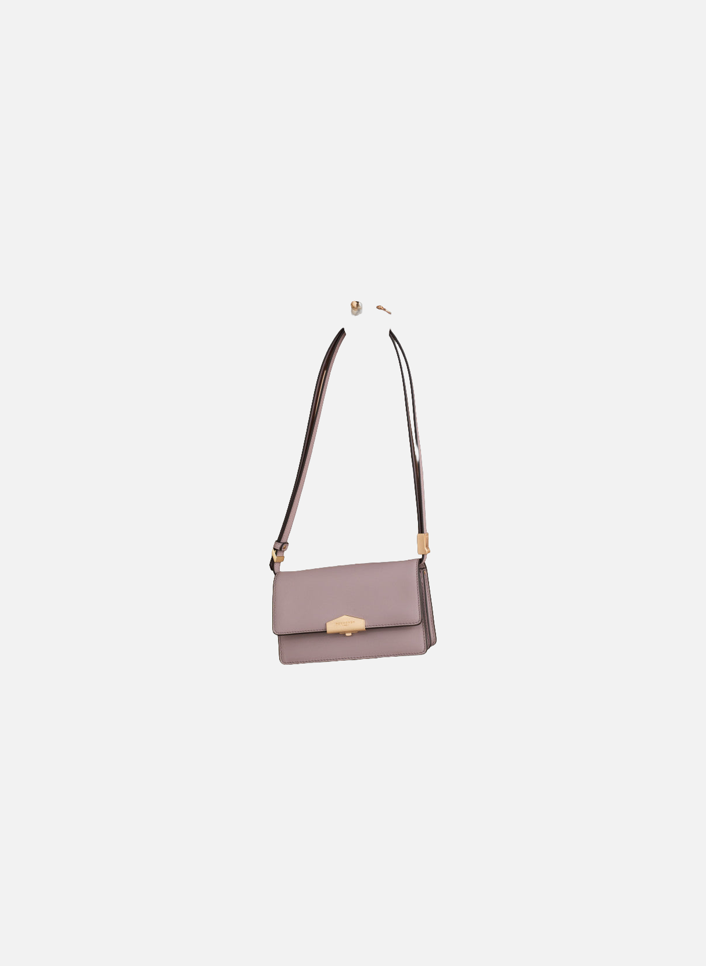 Anjou | sac porté épaule pm en cuir lisse POURCHET Violet