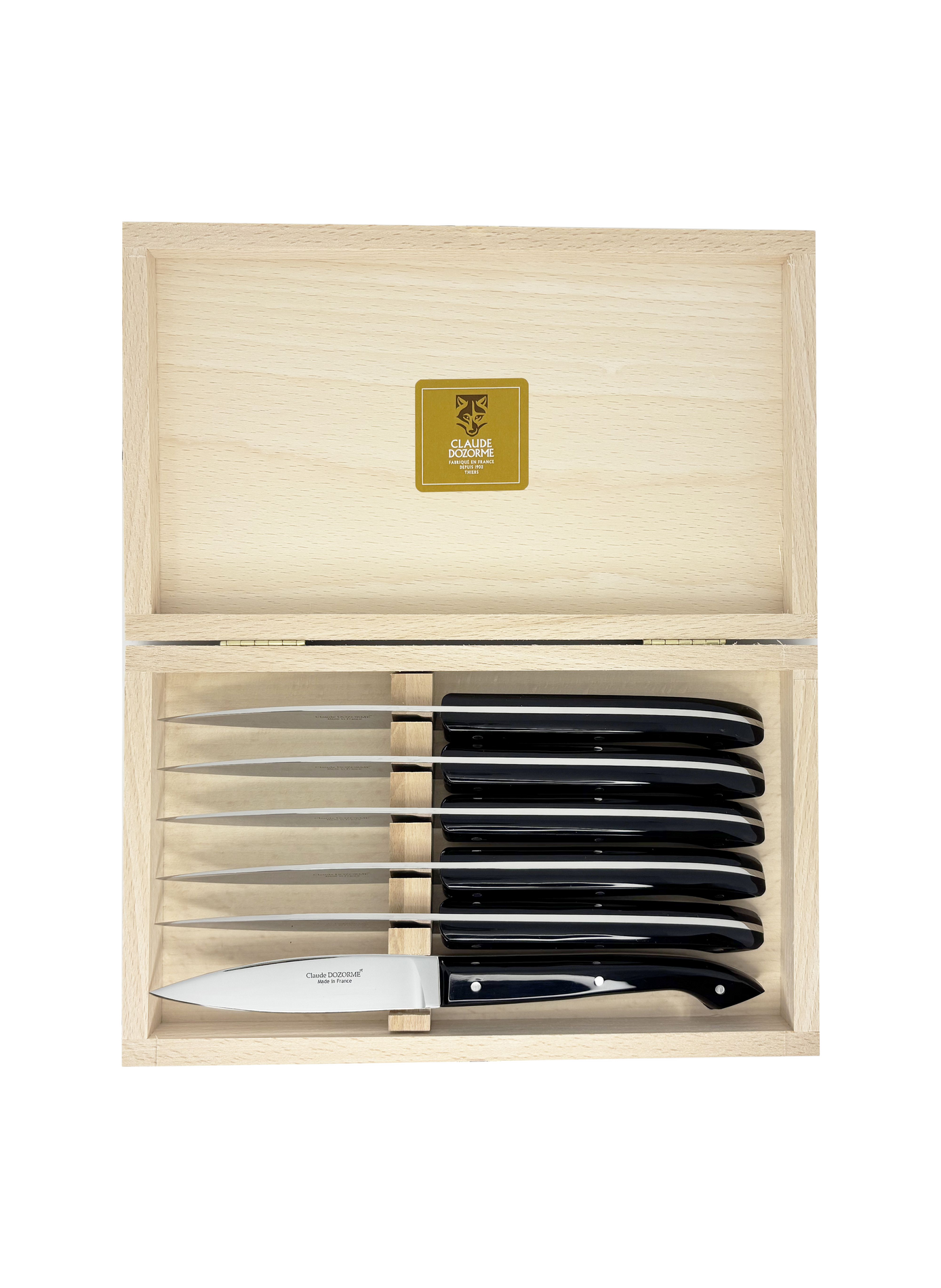 Set of 6 Capucin knives DOZORME Black