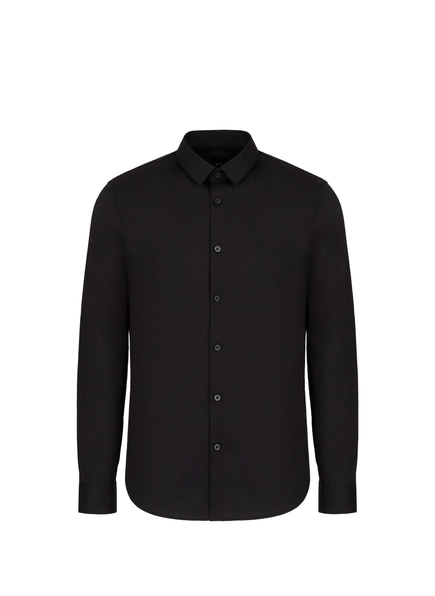 Shirt with classic collar in blended cotton ARMANI EXCHANGE Black