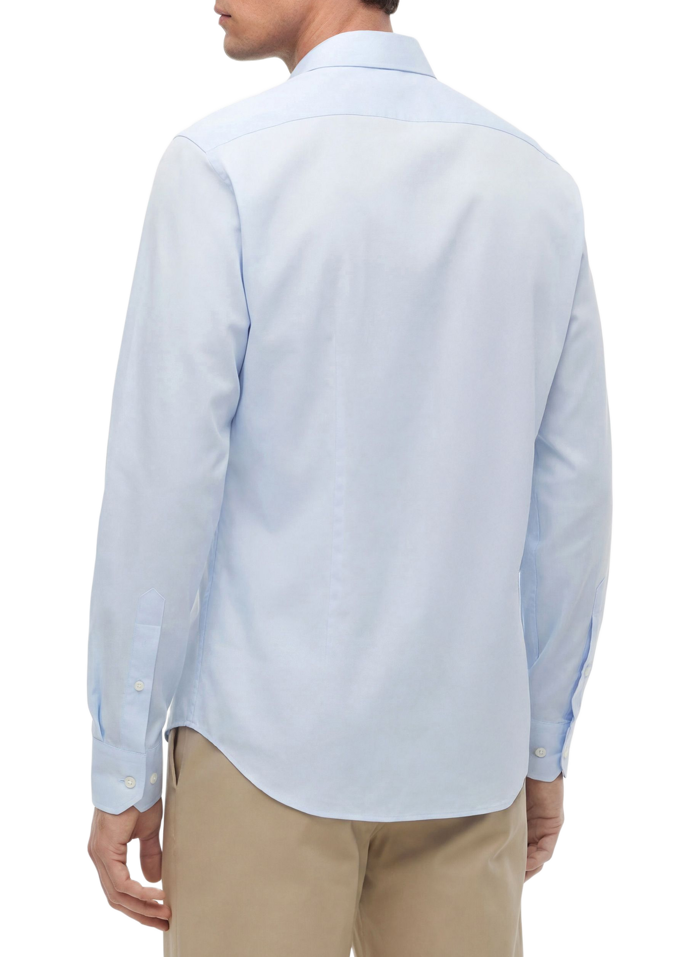 Straight classic collar shirt in blended cotton TOMMY HILFIGER Blue