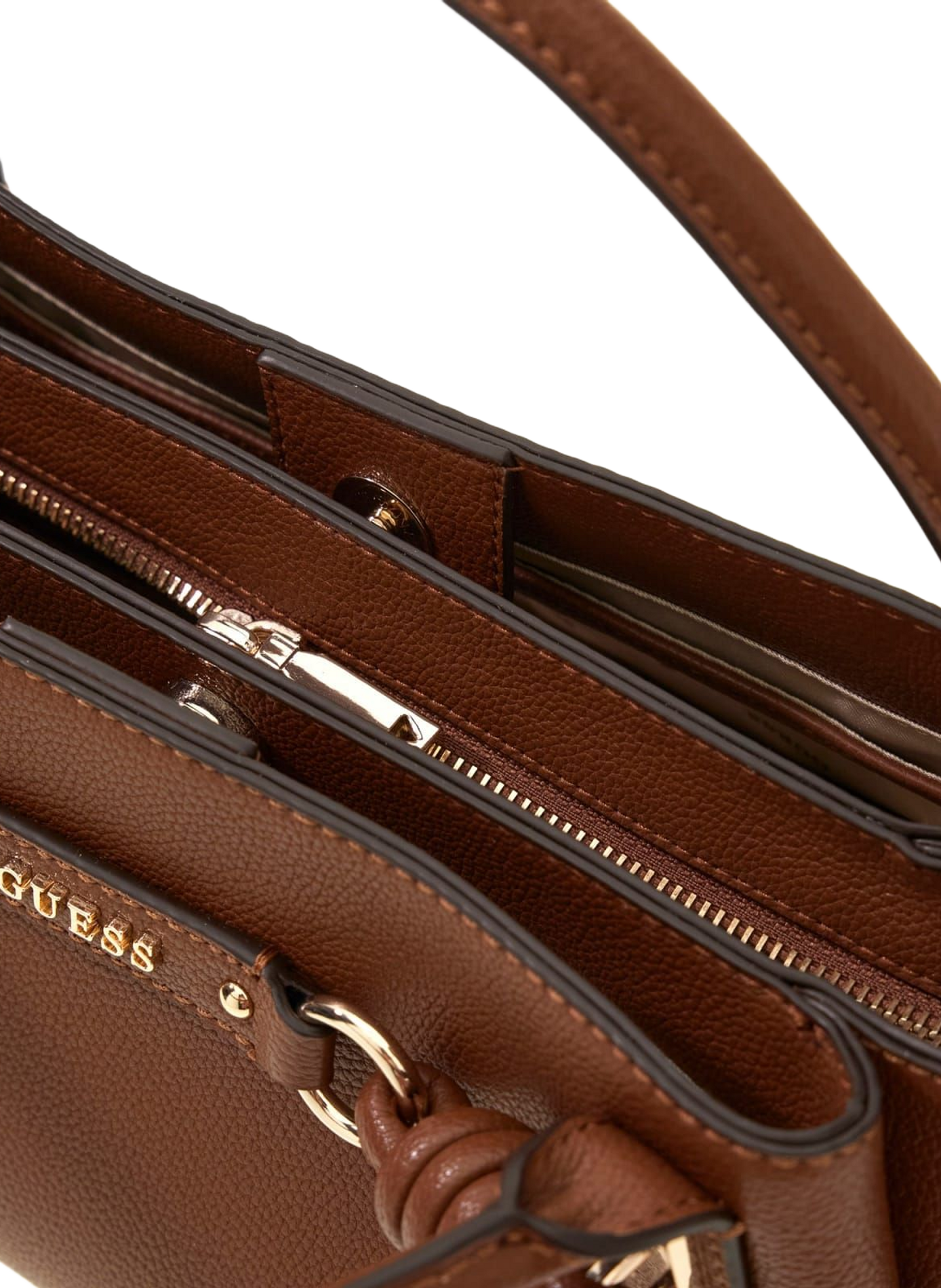 Grained Cameli handbag GUESS Brown