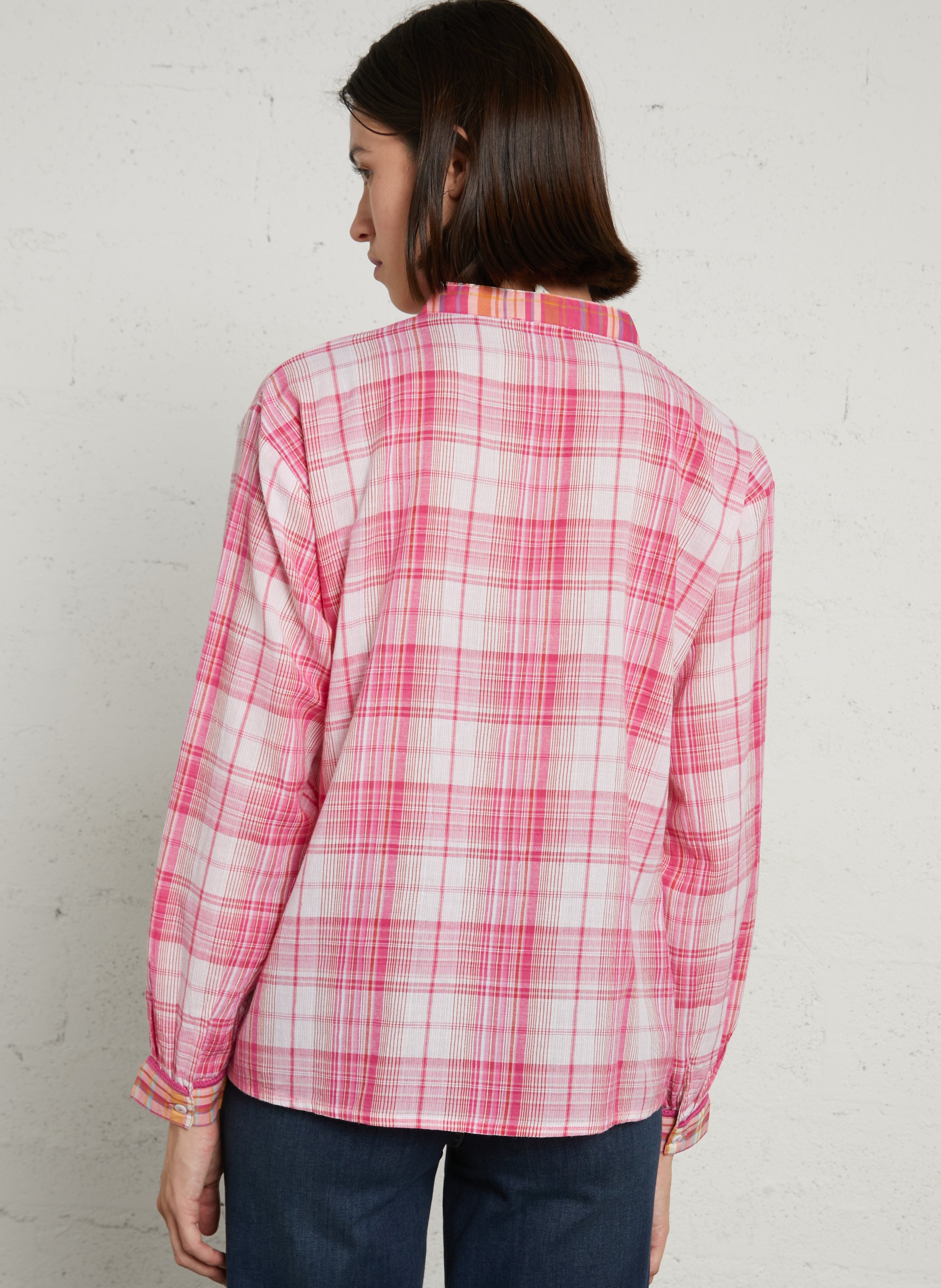 Chemise à carreaux en coton melodie MAISON 123 Rose