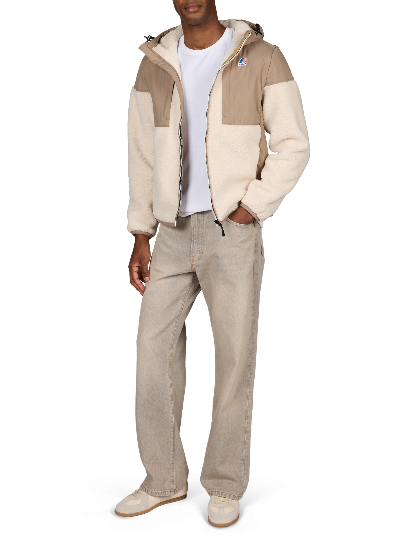 Blouson polaire Orsetto K-WAY Beige
