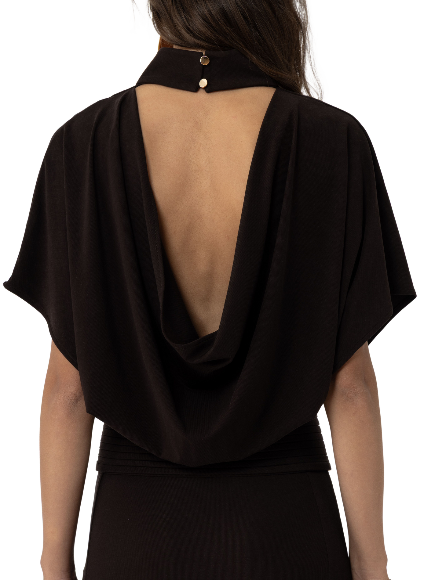 Robe midi col montant ARAKII Brown