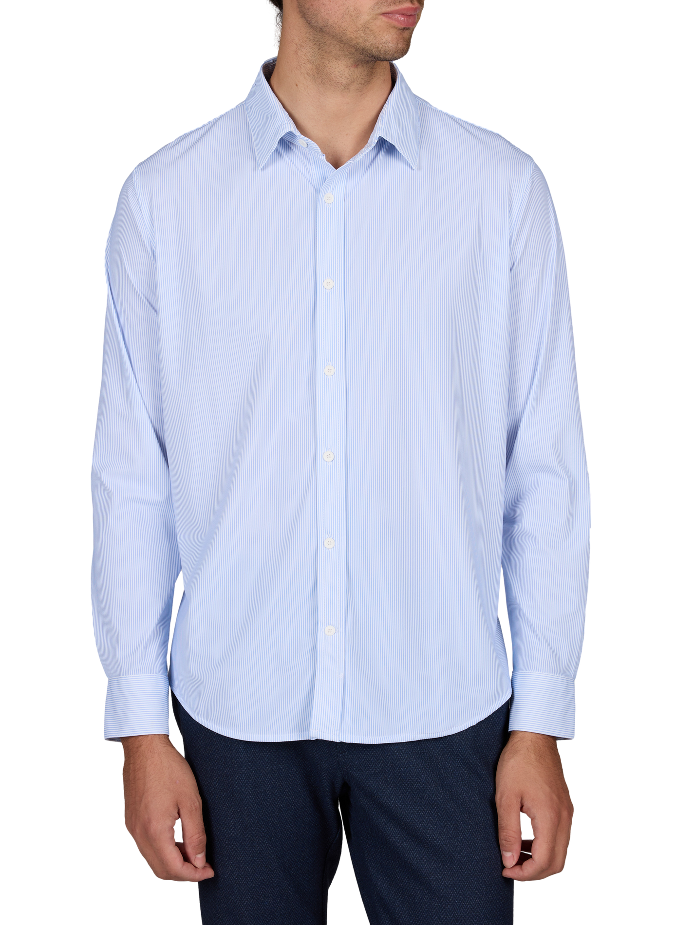 Straight striped shirt by Jean Murcie 1789 CALA Blue