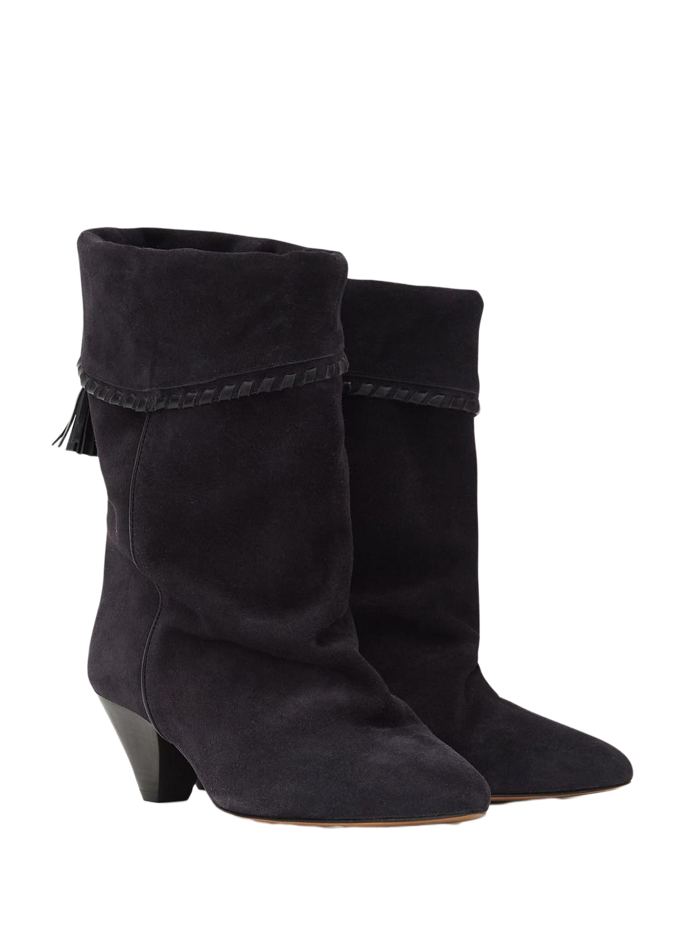 Draped Dalby boots in suede veal leather ISABEL MARANT Black