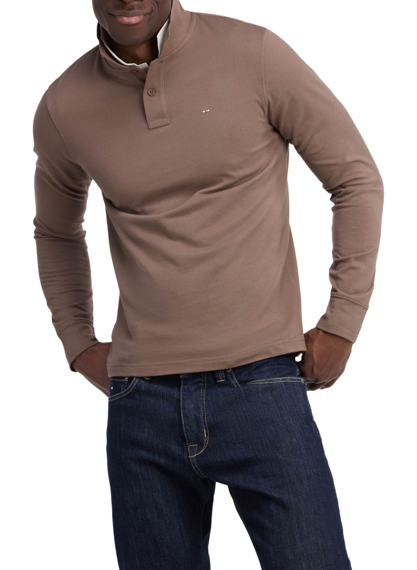 Polo slim en coton EDEN PARK Brown