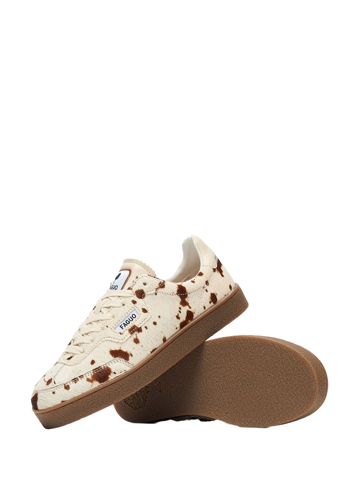 Lumbo cowhide leather sneakers FAGUO Beige