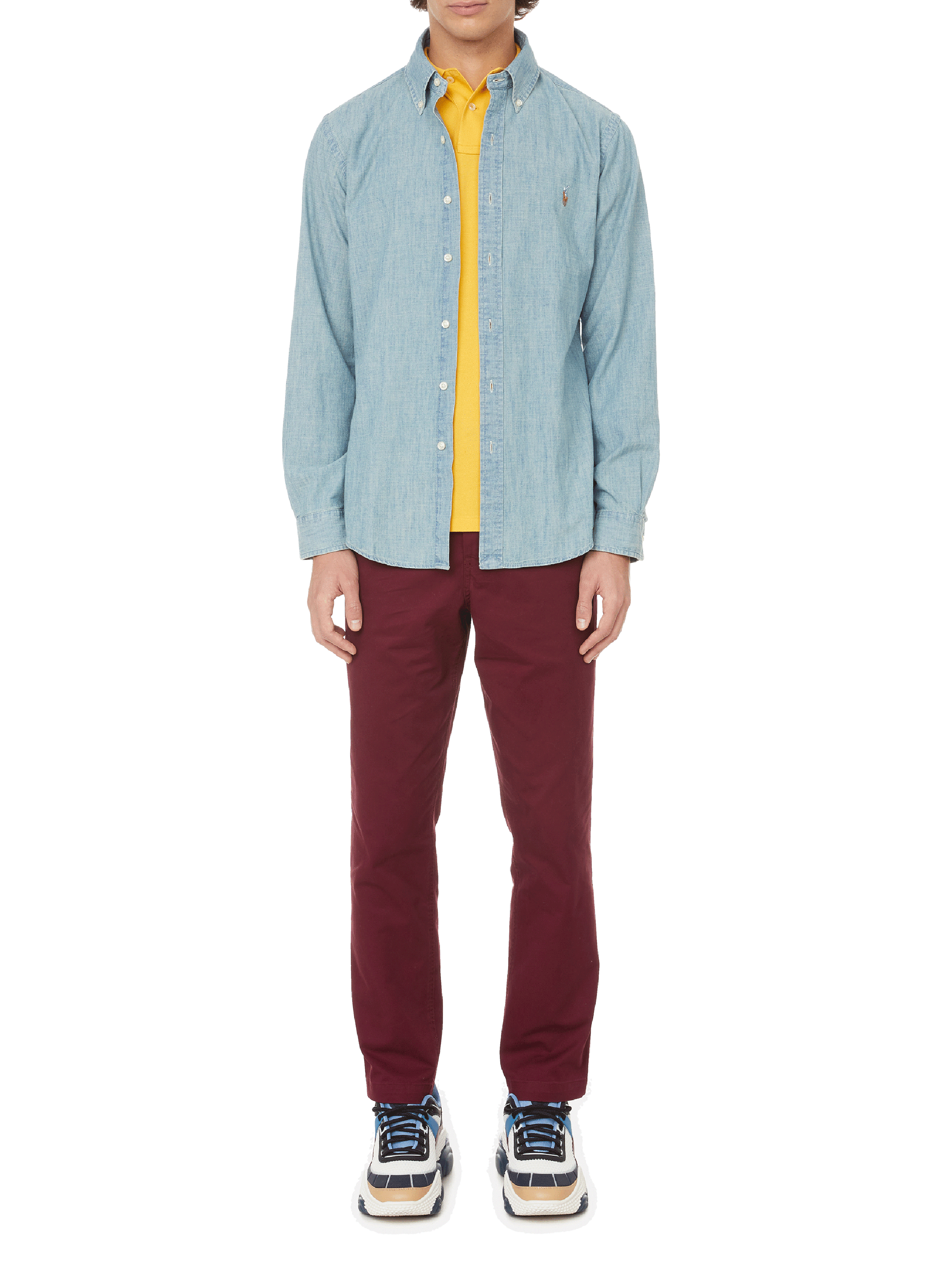 Slim Fit Hemd aus Chambray POLO RALPH LAUREN Blau