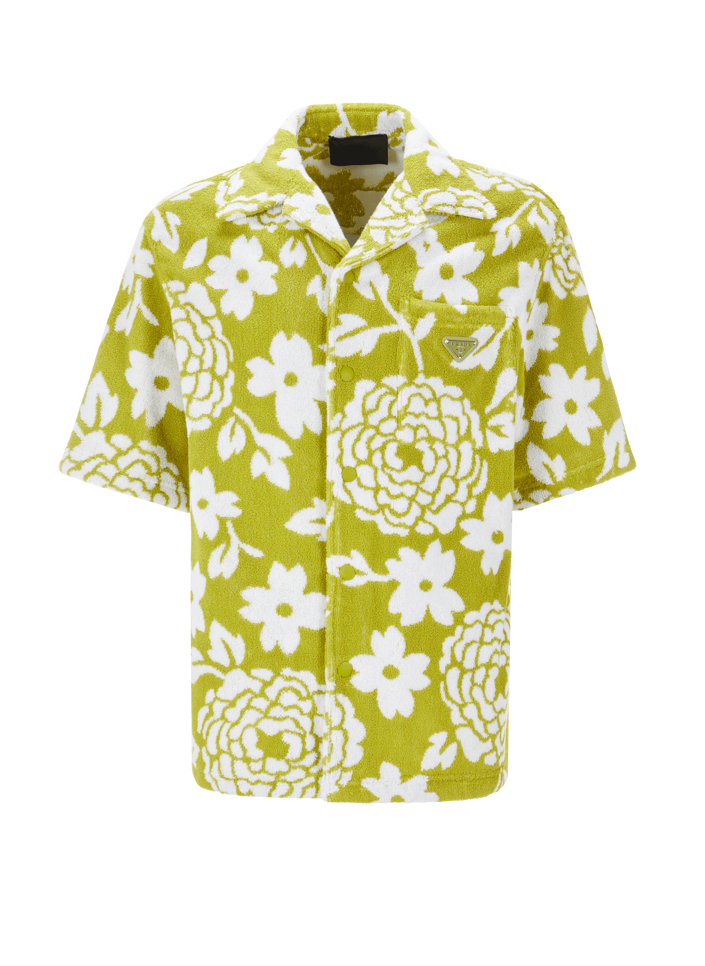 Chemise manches courtes à imprimé en tissu éponge