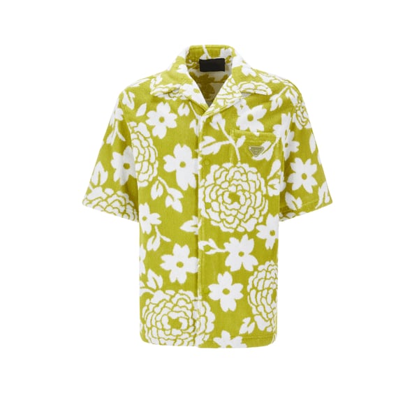 Chemise manches courtes à imprimé en tissu éponge