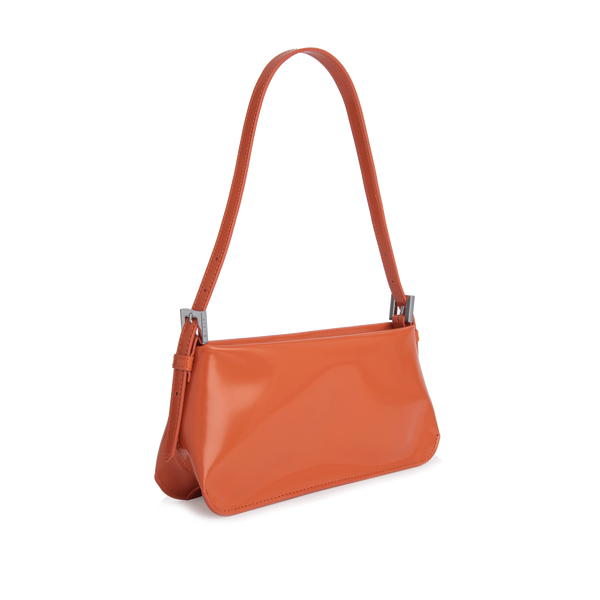 By Far Leather Handbag In Orange