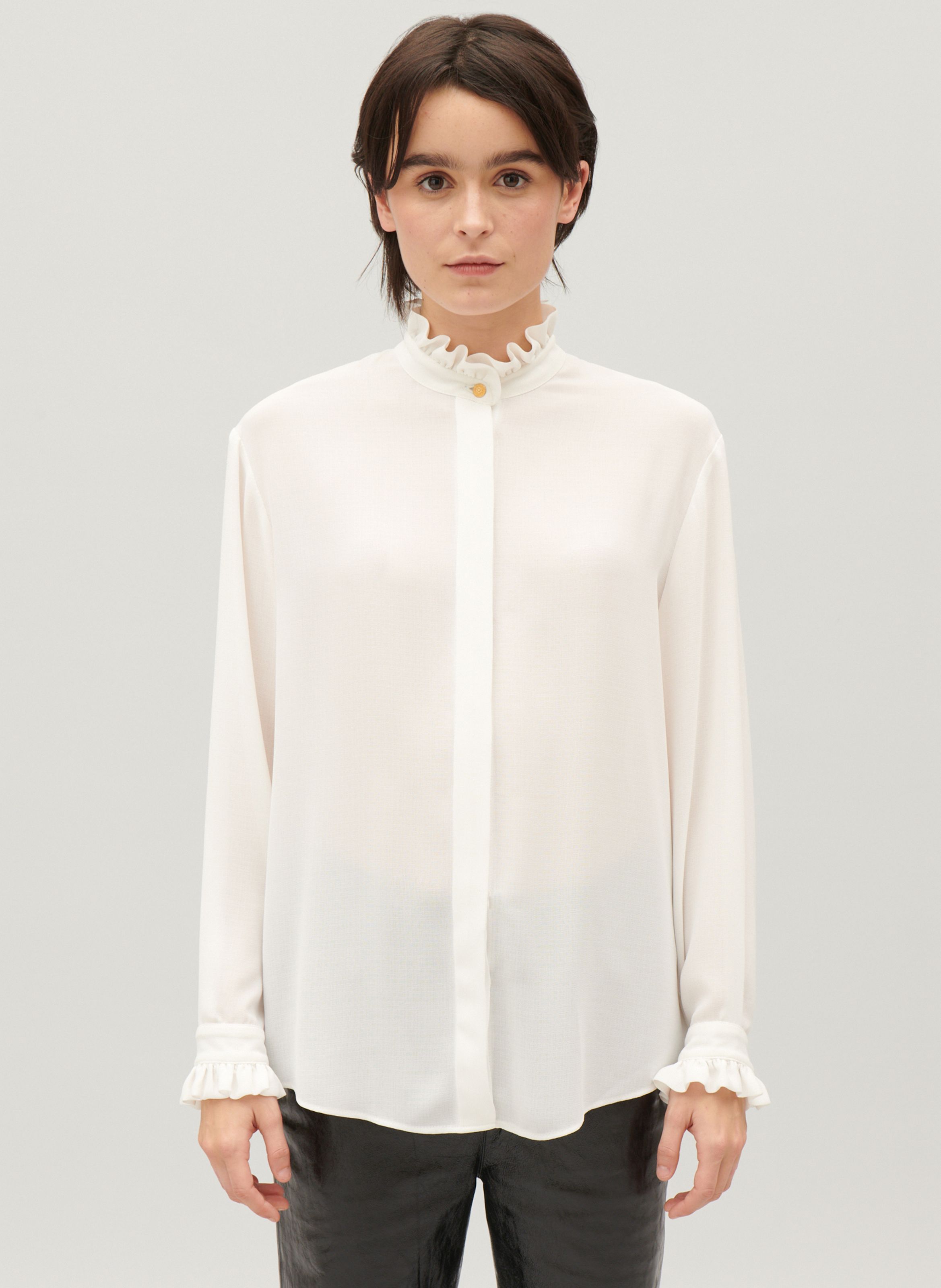 CHEMISE COL CLAUDINE EN SOIE CHABINEBIS CLAUDIE PIERLOT pour