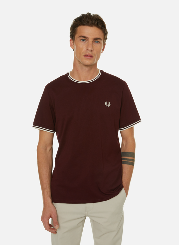 FRED PERRY T-shirt en coton  Rouge