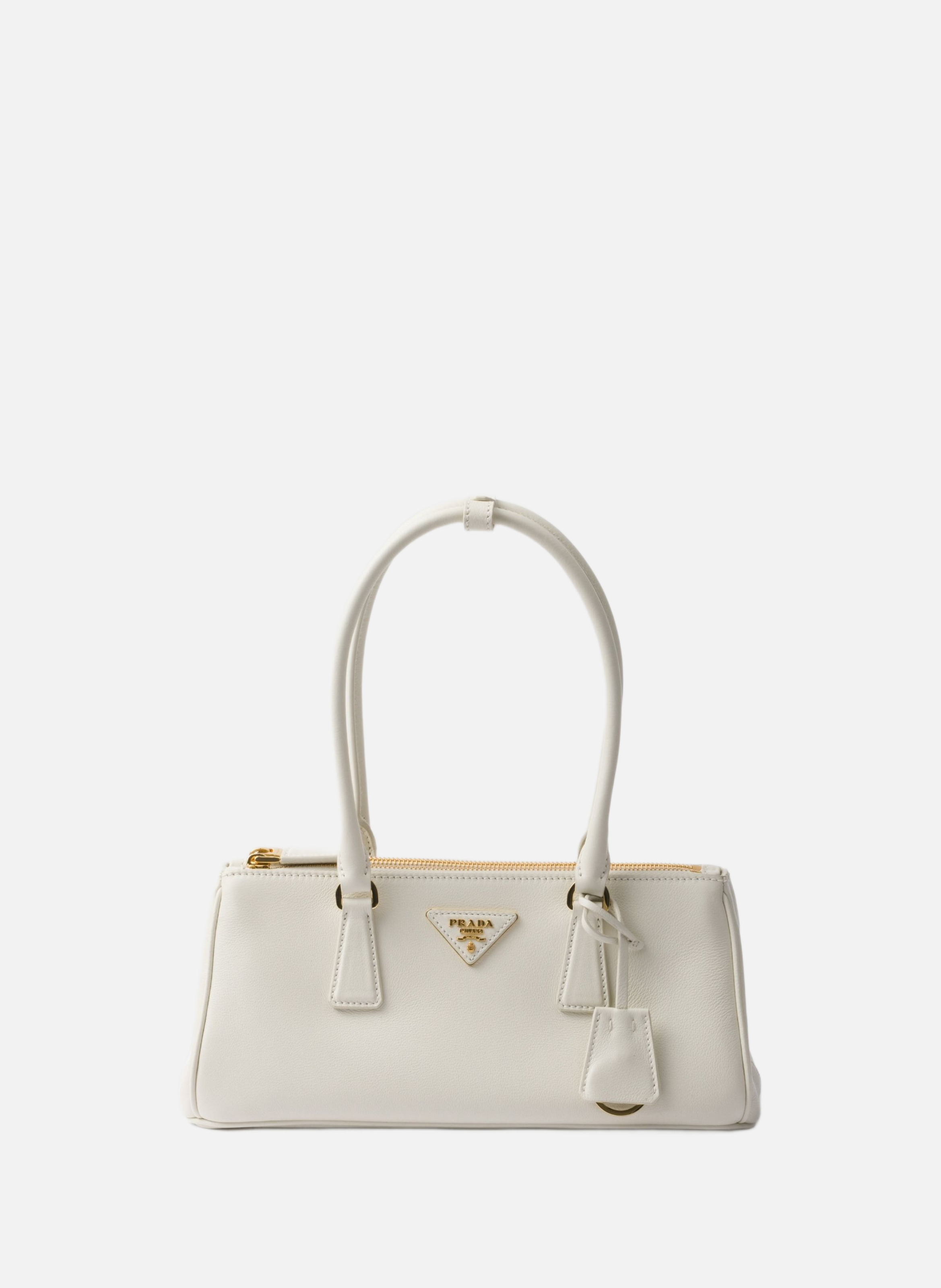 Sac prada galleria en cuir PRADA Blanc