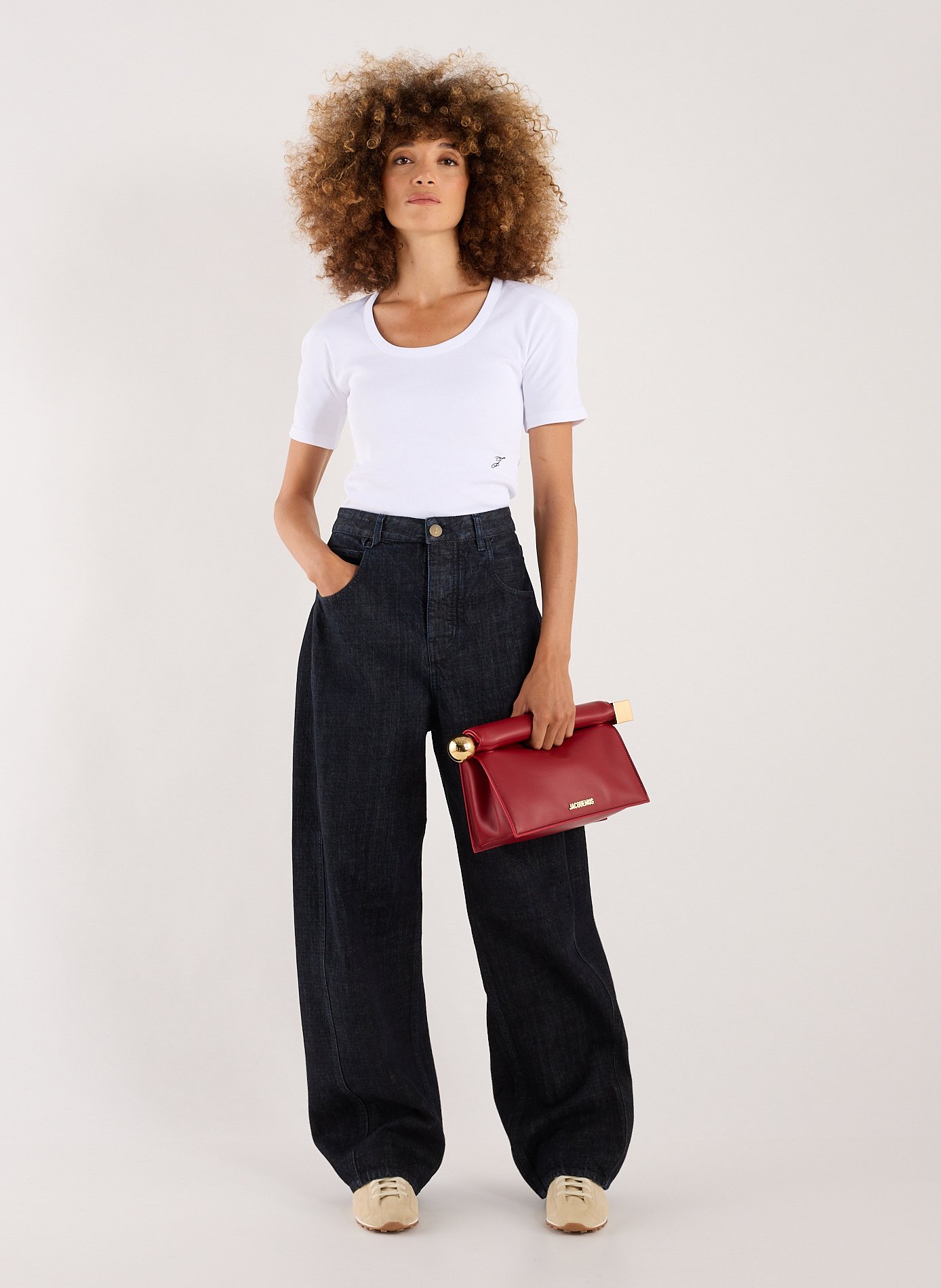 La Pochette Rond Carré clutch  JACQUEMUS Red