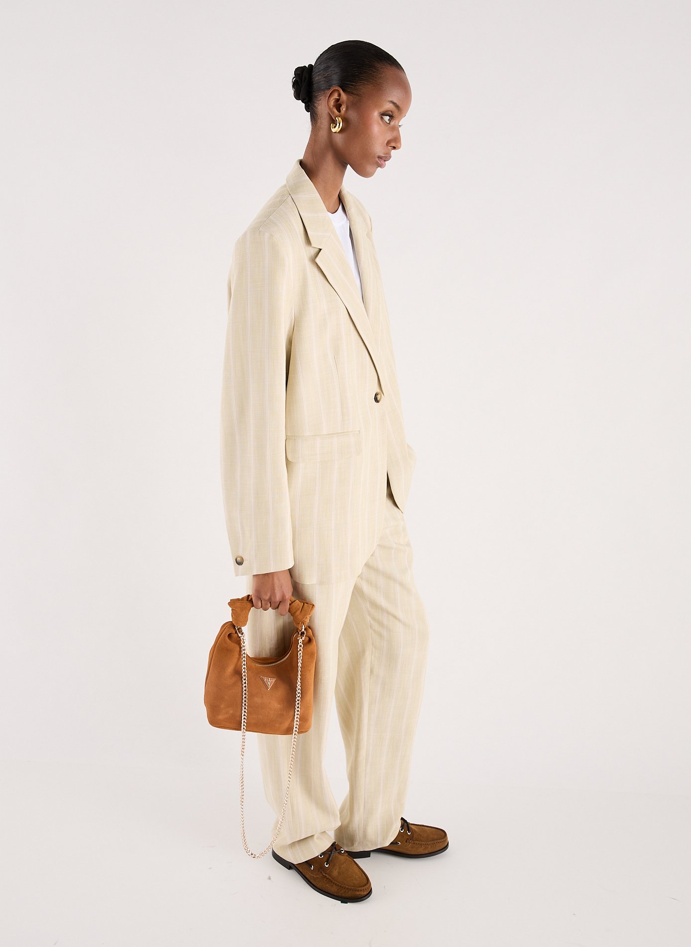 Sac à main Issota en cuir  GUESS Marron