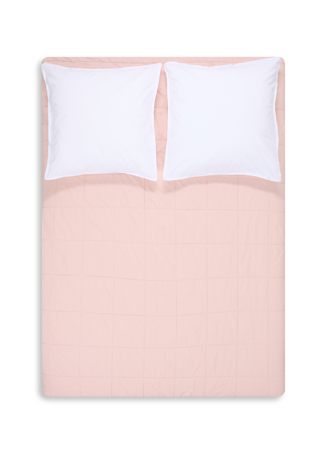 Couvre-lit à carreaux en percale de coton AU PRINTEMPS PARIS Rose