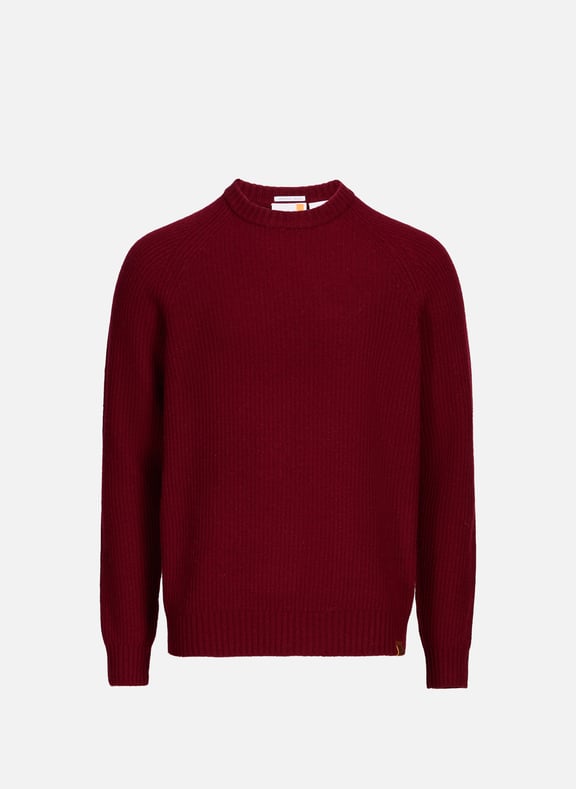 Pull droit côtelé en coton mélangé Rouge by TIMBERLAND TIMBERLAND Pull droit côtelé en coton mélangé Rouge