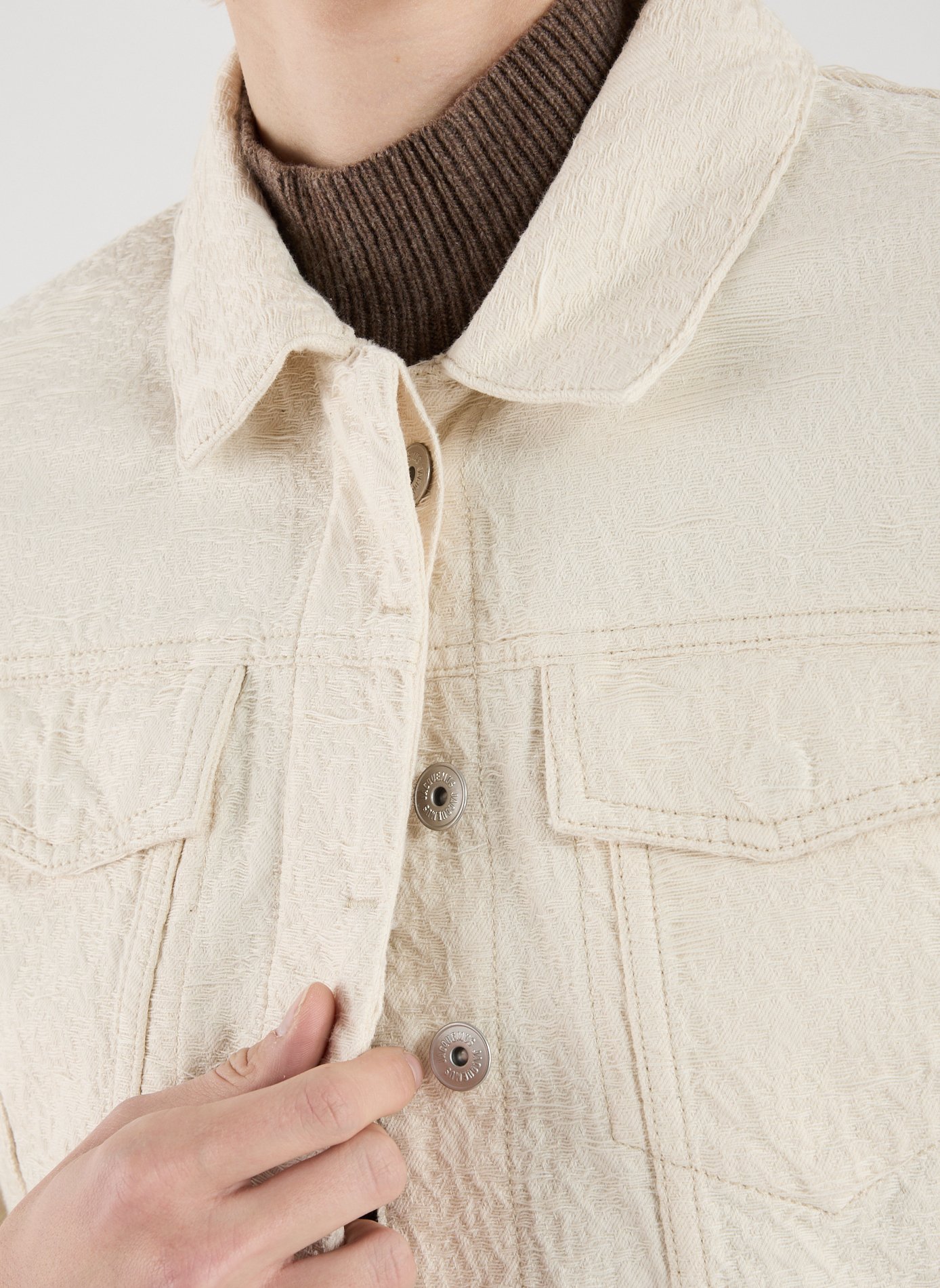 Cropped cotton jacket JACQUEMUS White