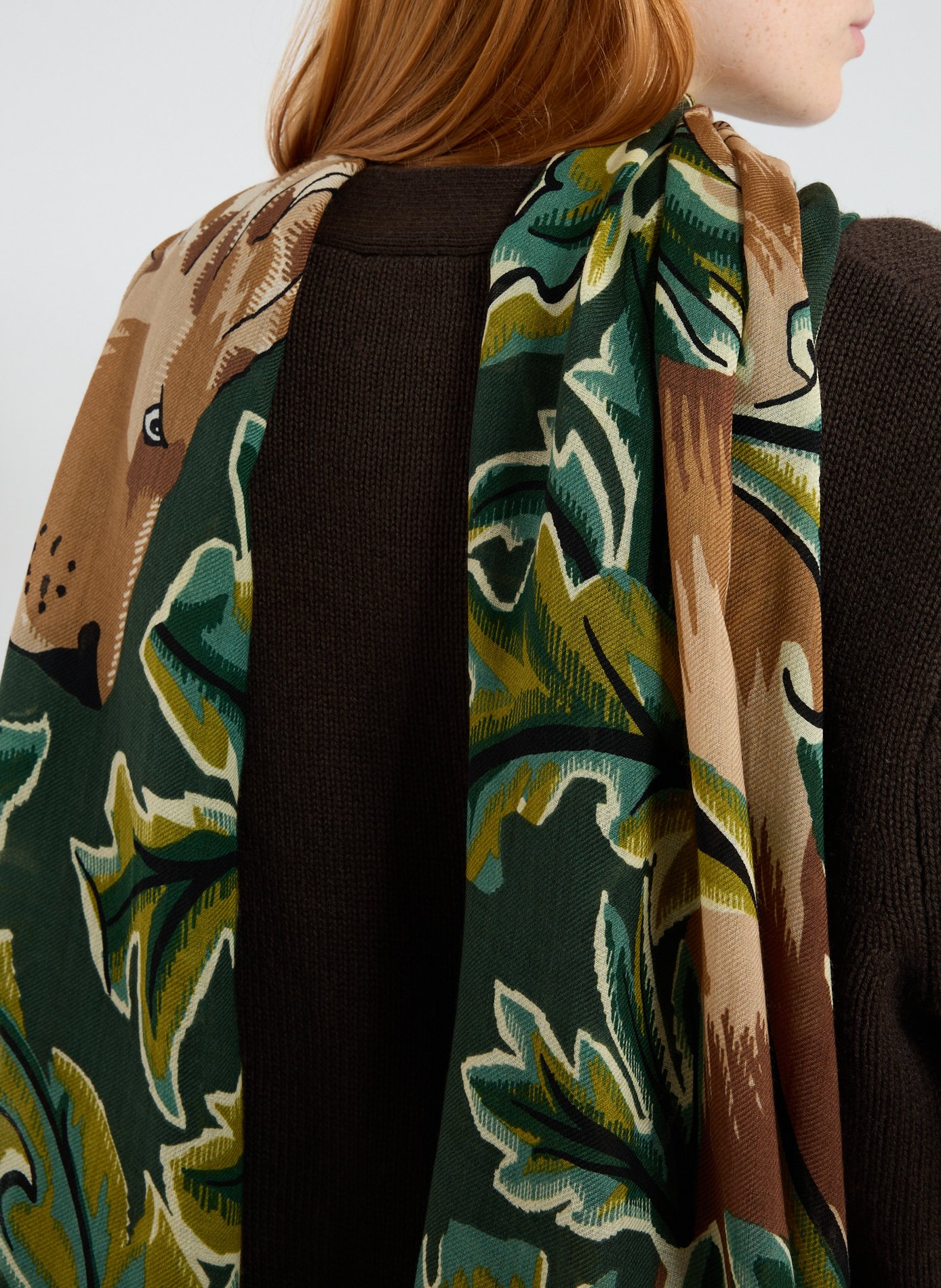 Echarpe imprimé en laine INOUITOOSH Multicolore