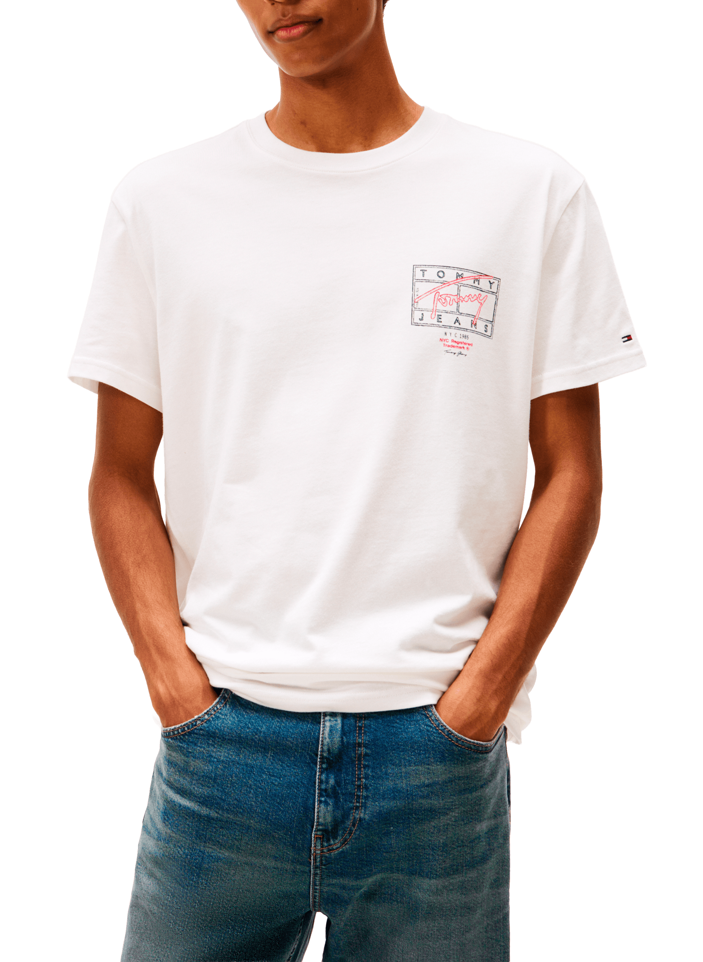 Short-Sleeve Cotton T-Shirt  TOMMY HILFIGER White