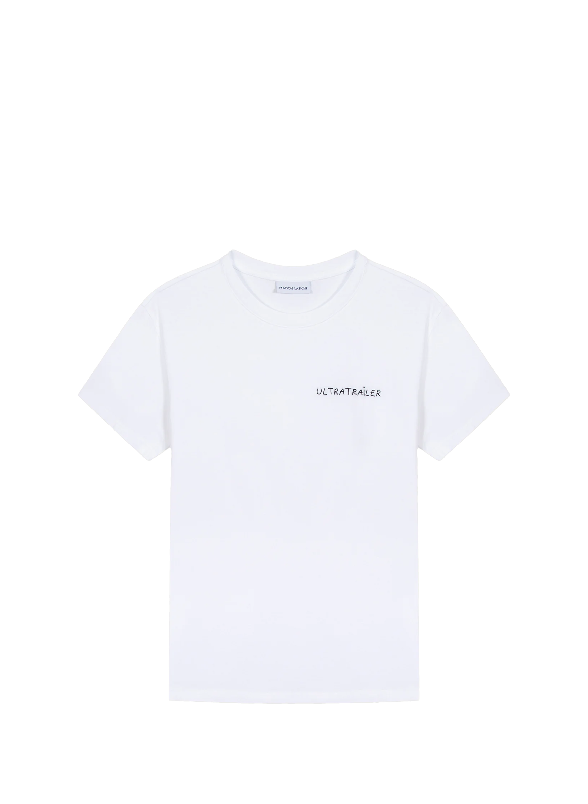 MAISON LABICHE T-shirt Popincourt ultratrailer brodé en coton GOTS Blanc