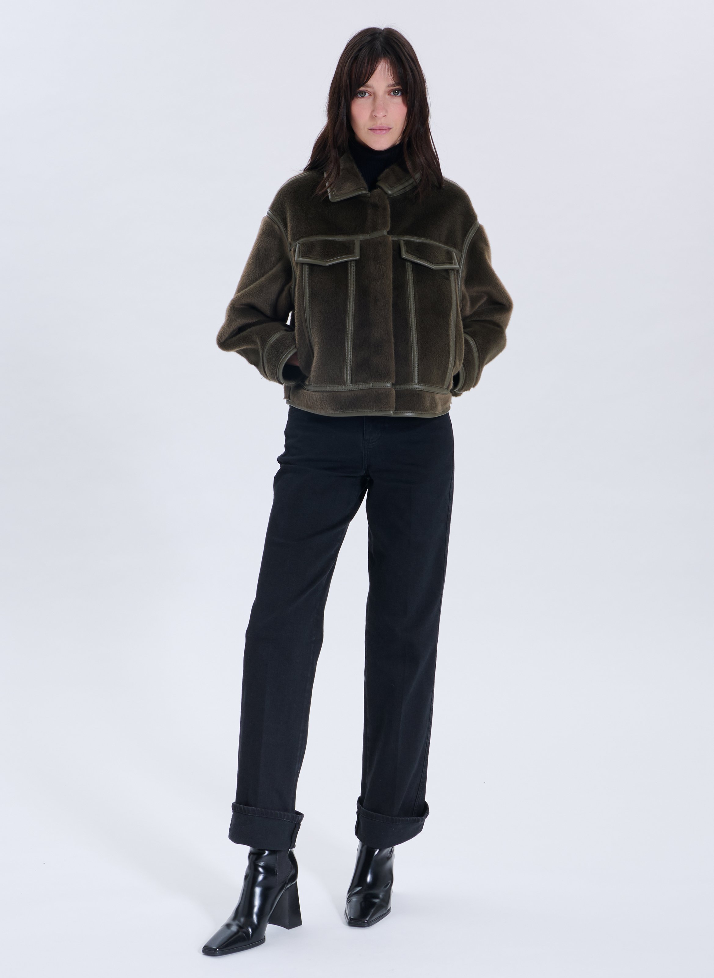 Veste Froggy Paris Marron Et Blanche - Taille S/38 - Neuf Sans étiquettes - Style Droit Décontracté