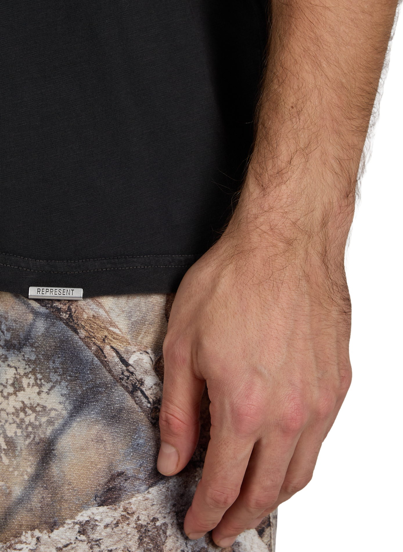 Cotton round-neck T-shirt REPRESENT Black