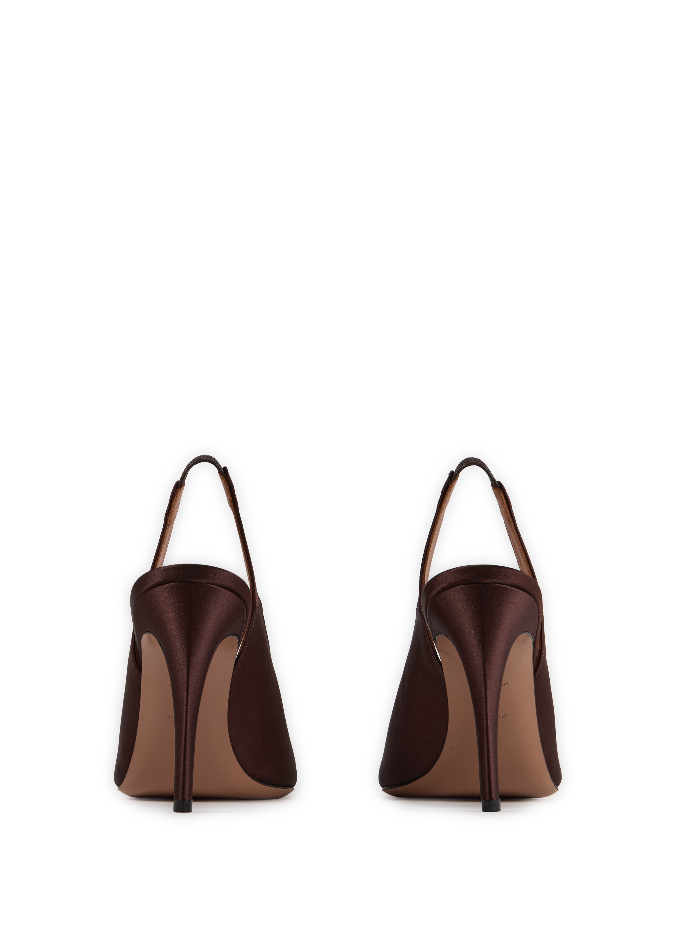 Satin sling-backs THE ATTICO Brown