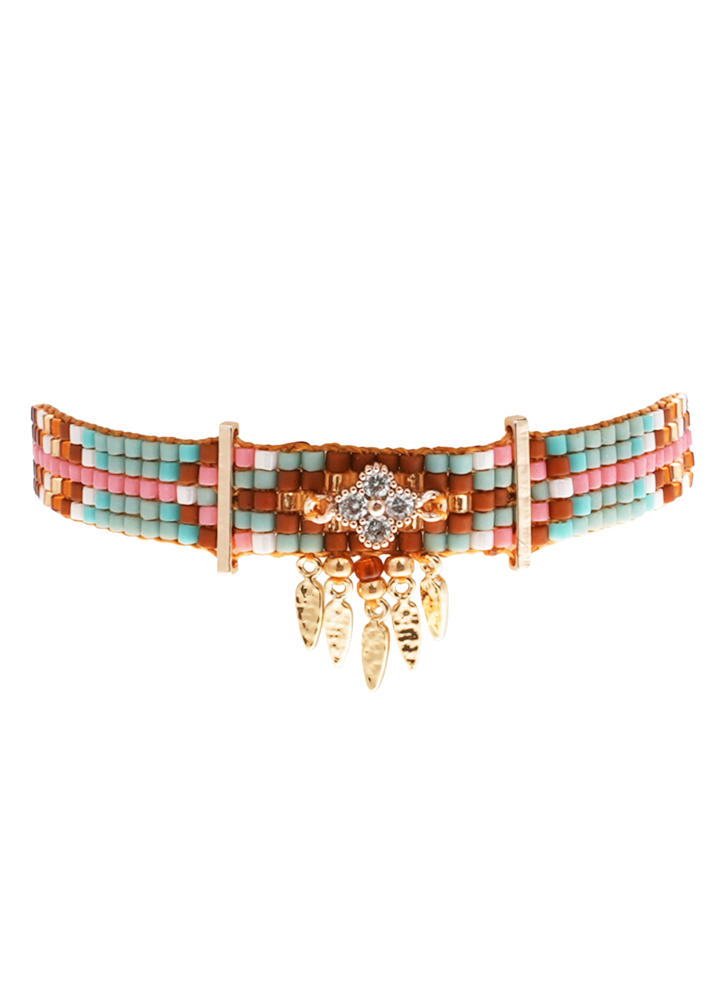 Bracelet tissé de perles réglable CORTEZ HIPANEMA Bleu