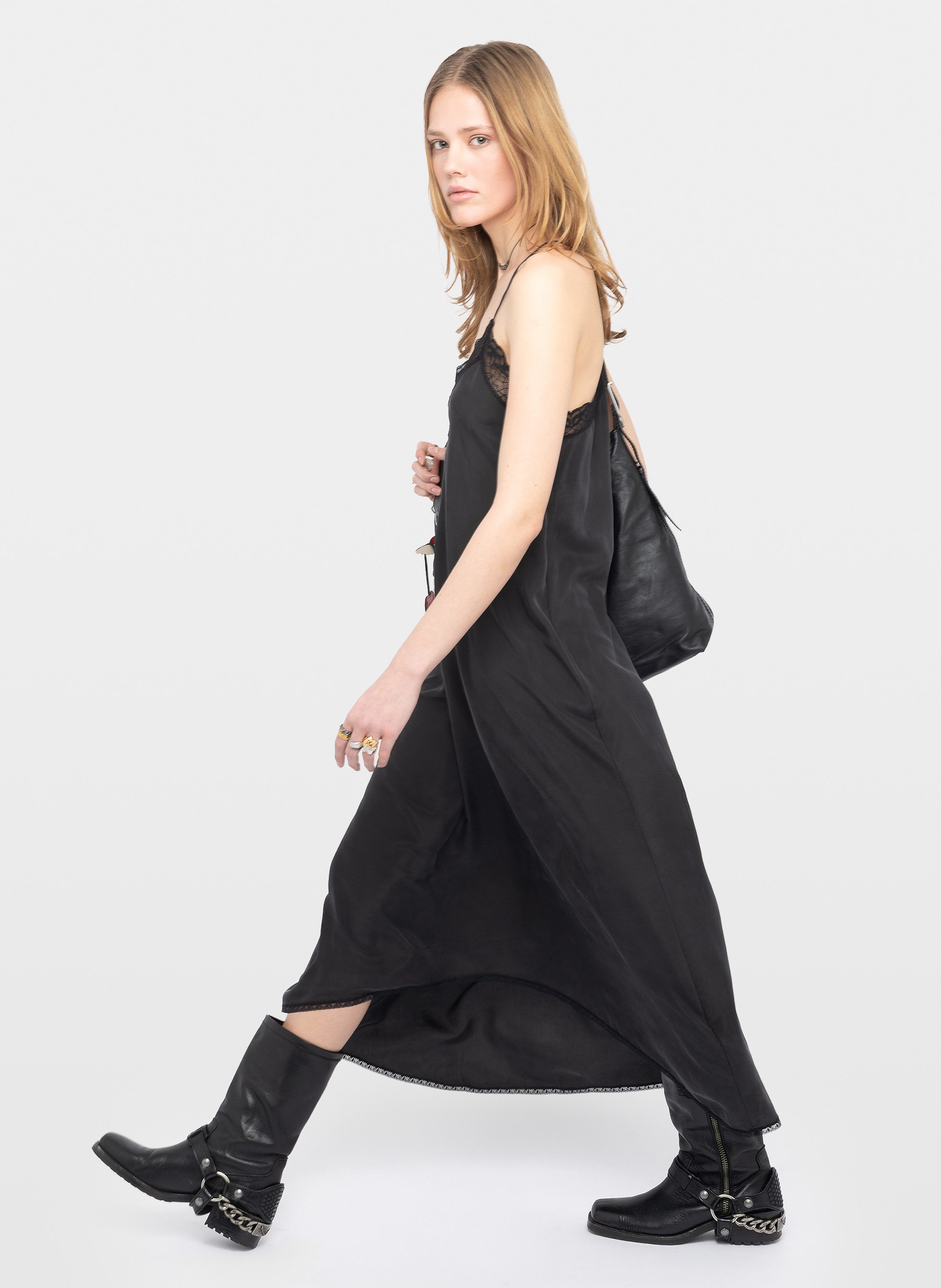 Robe longue en soie risty ZADIG&VOLTAIRE Noir