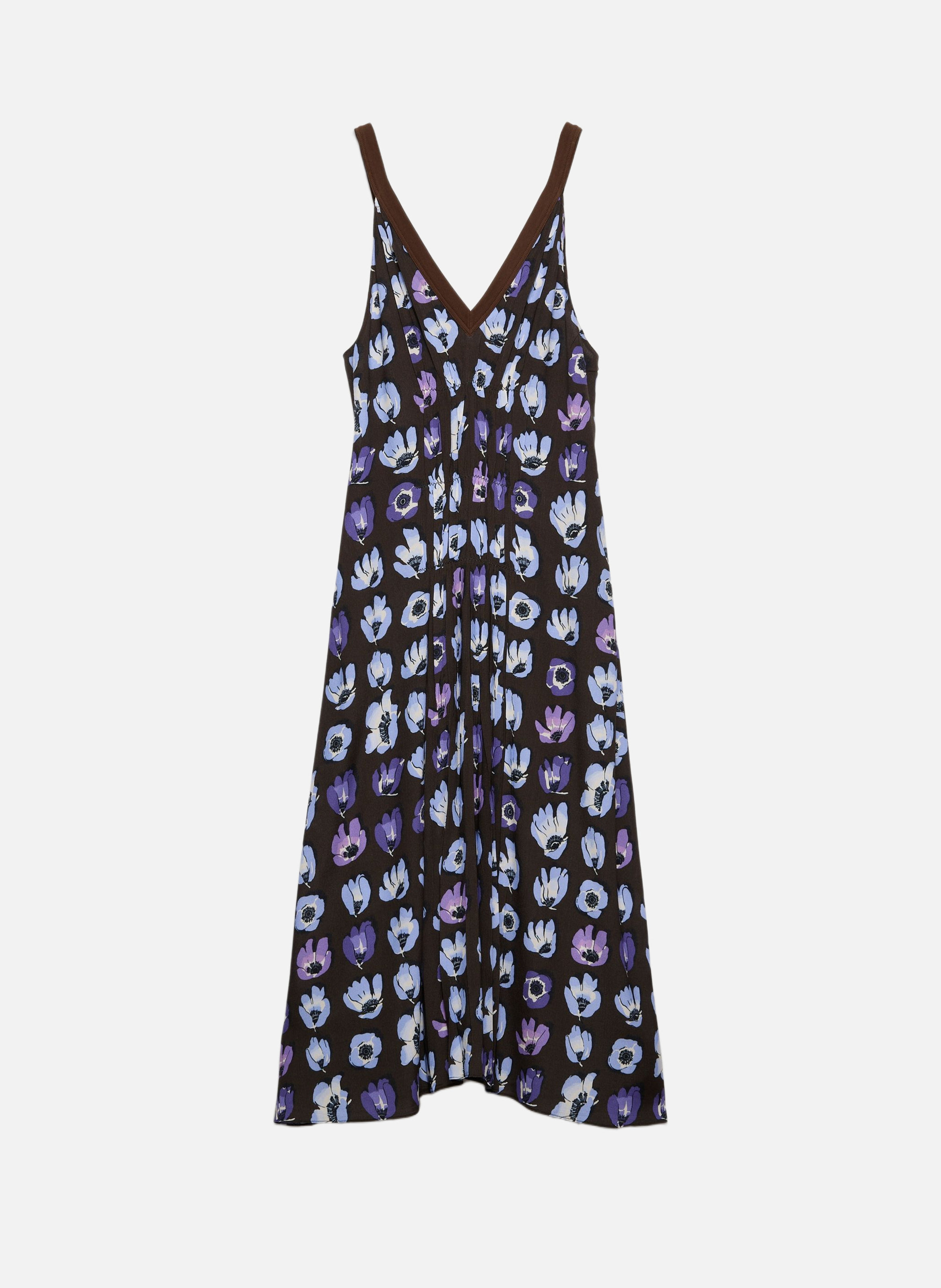 Robe en marocain imprimé floral PRADA Violet