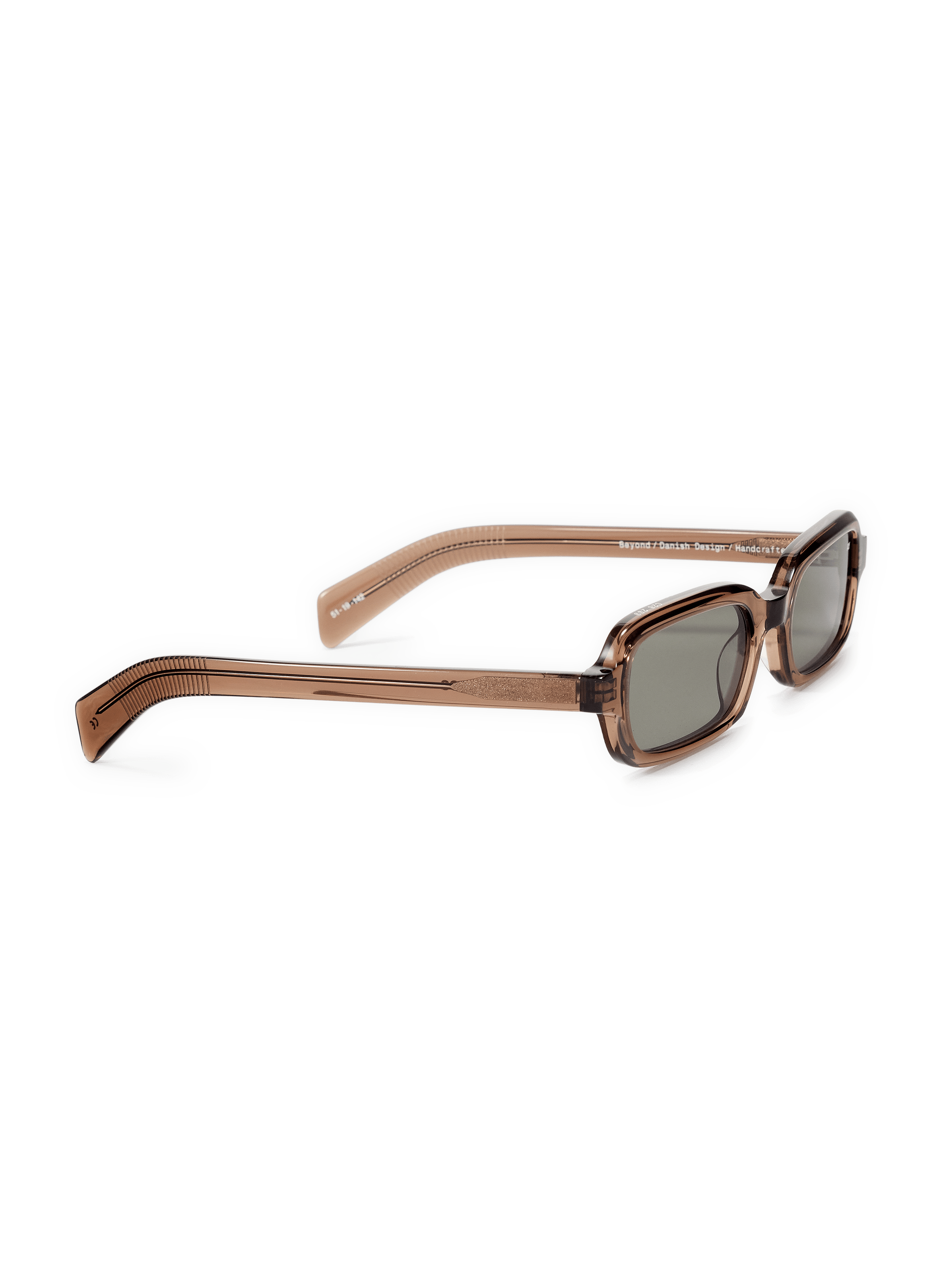 Lunettes de soleil unies en acétate AY STUDIOS Marron