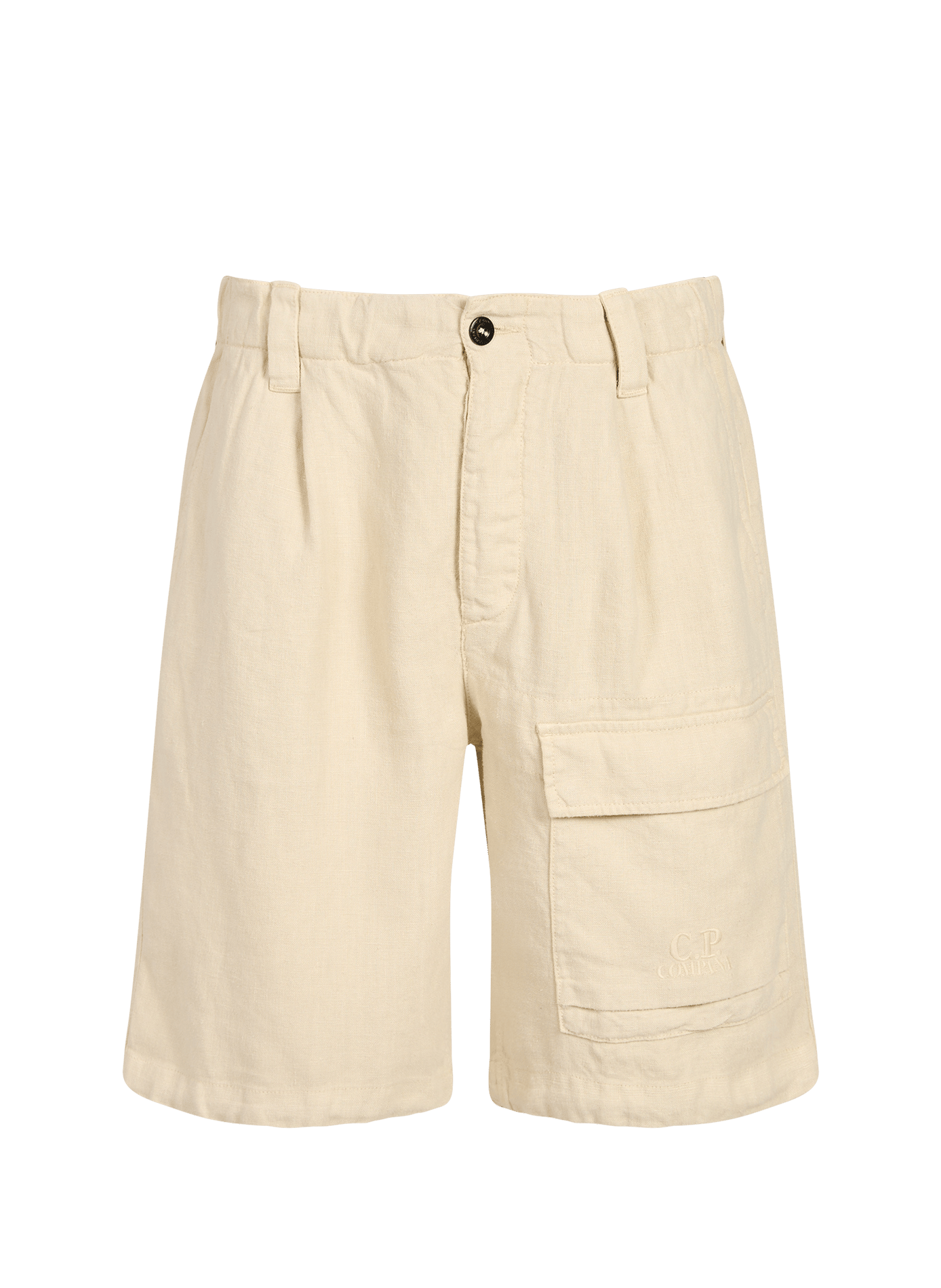 Short uni en lin CP COMPANY Beige