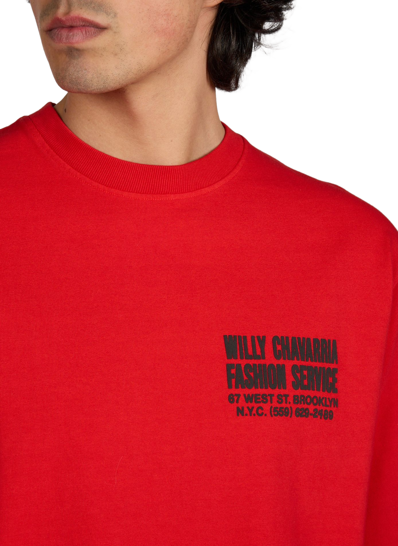 Printed cotton T-shirt WILLY CHAVARRIA Red
