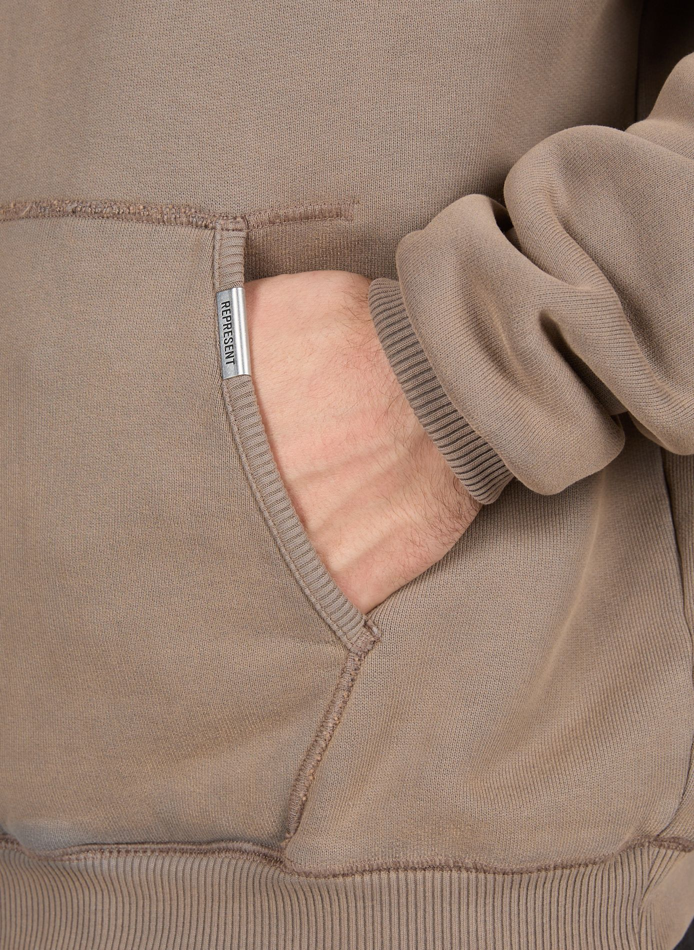 Sweatshirt à capuche en coton REPRESENT Marron