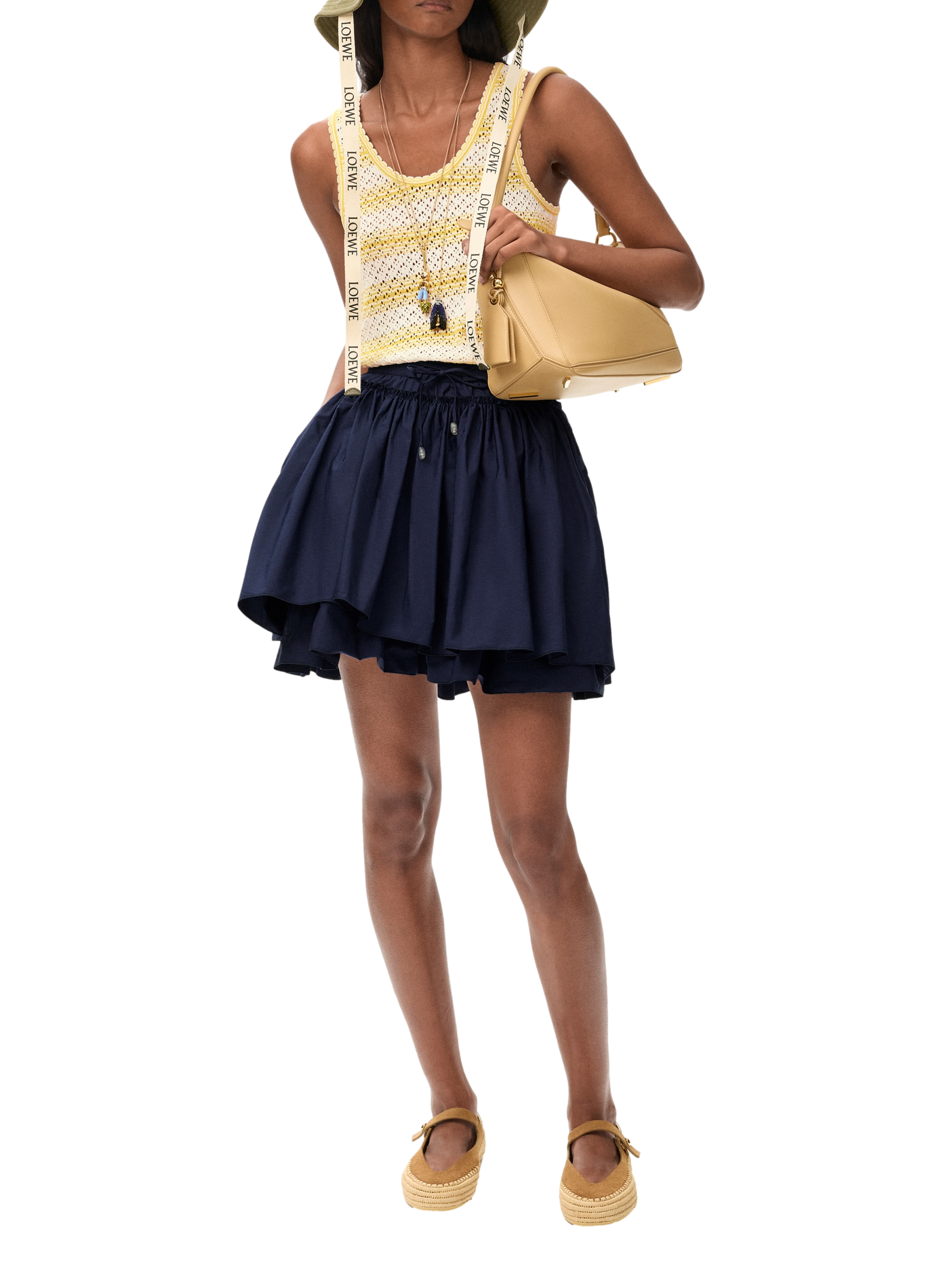 Mini skirt in lightweight cotton poplin LOEWE Blue