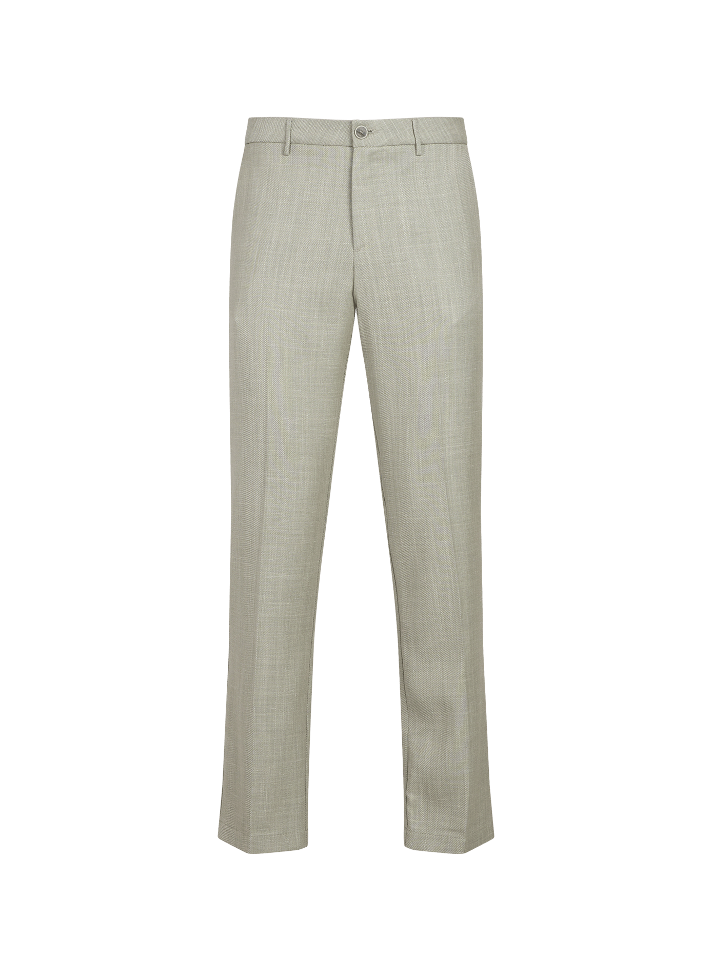 Chevron wool, silk, and linen trousers CRUNA Green
