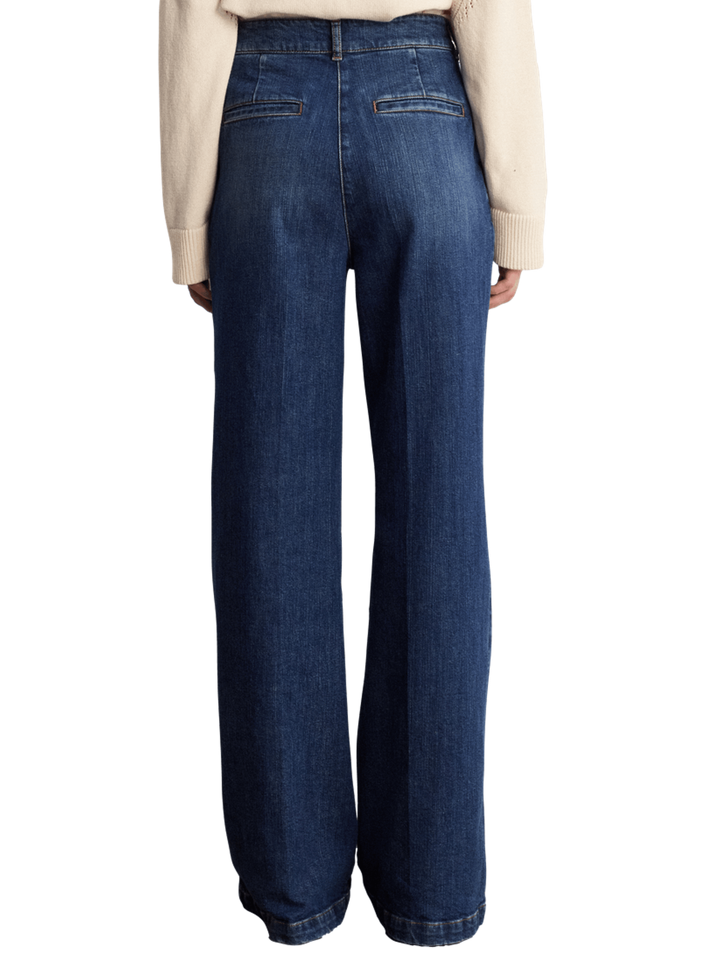 Jean flare en denim brut - bayahe Bleu