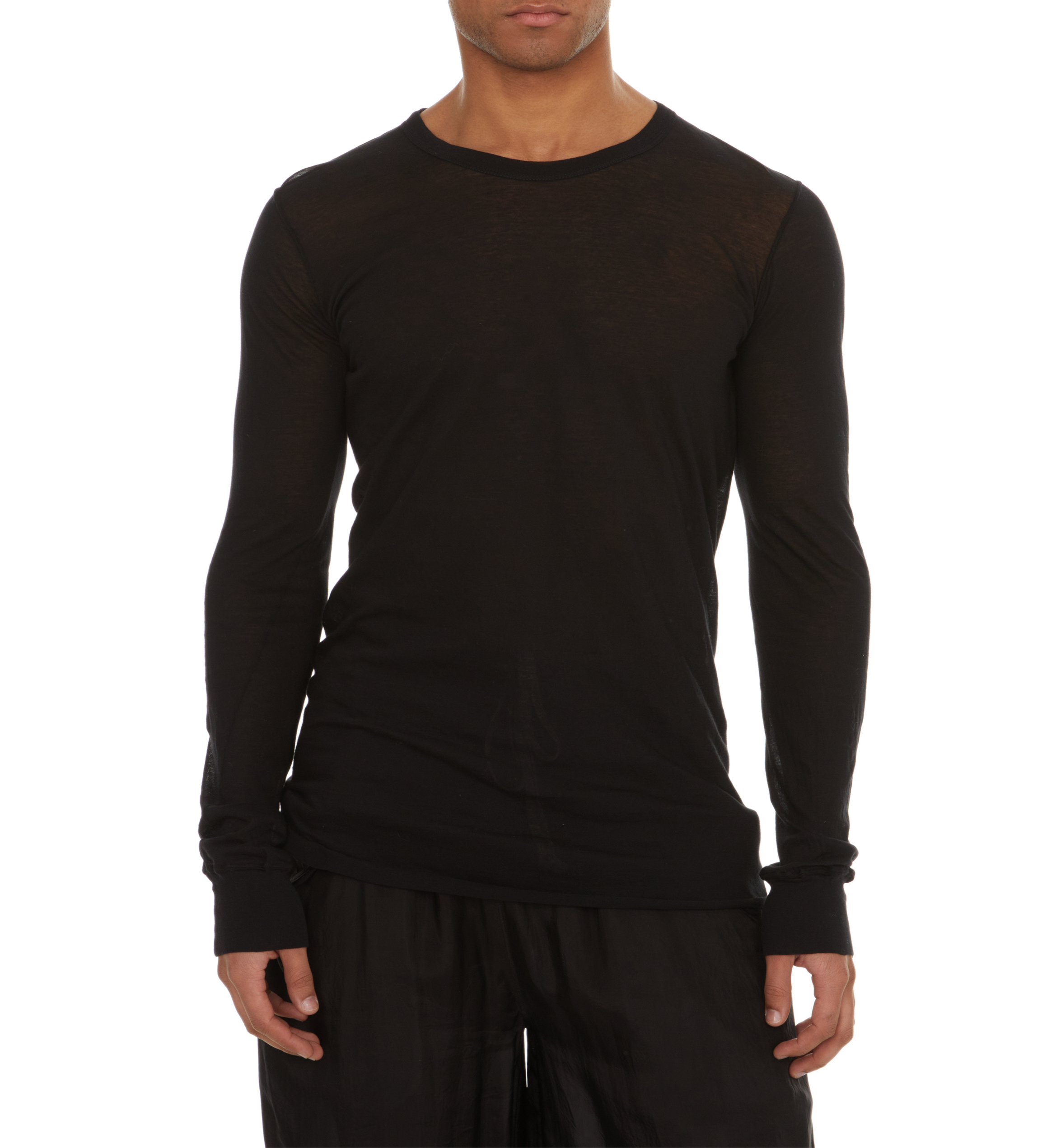 Long-sleeved T-shirt RICK OWENS Black