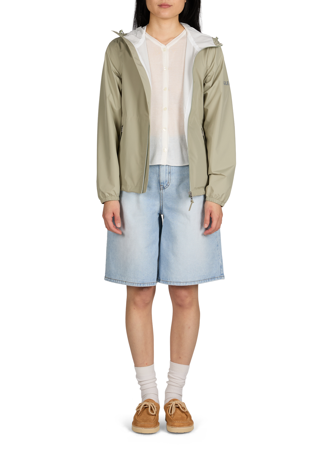 Impermeabile con cappuccio pieghevole antivento AIGLE Verde