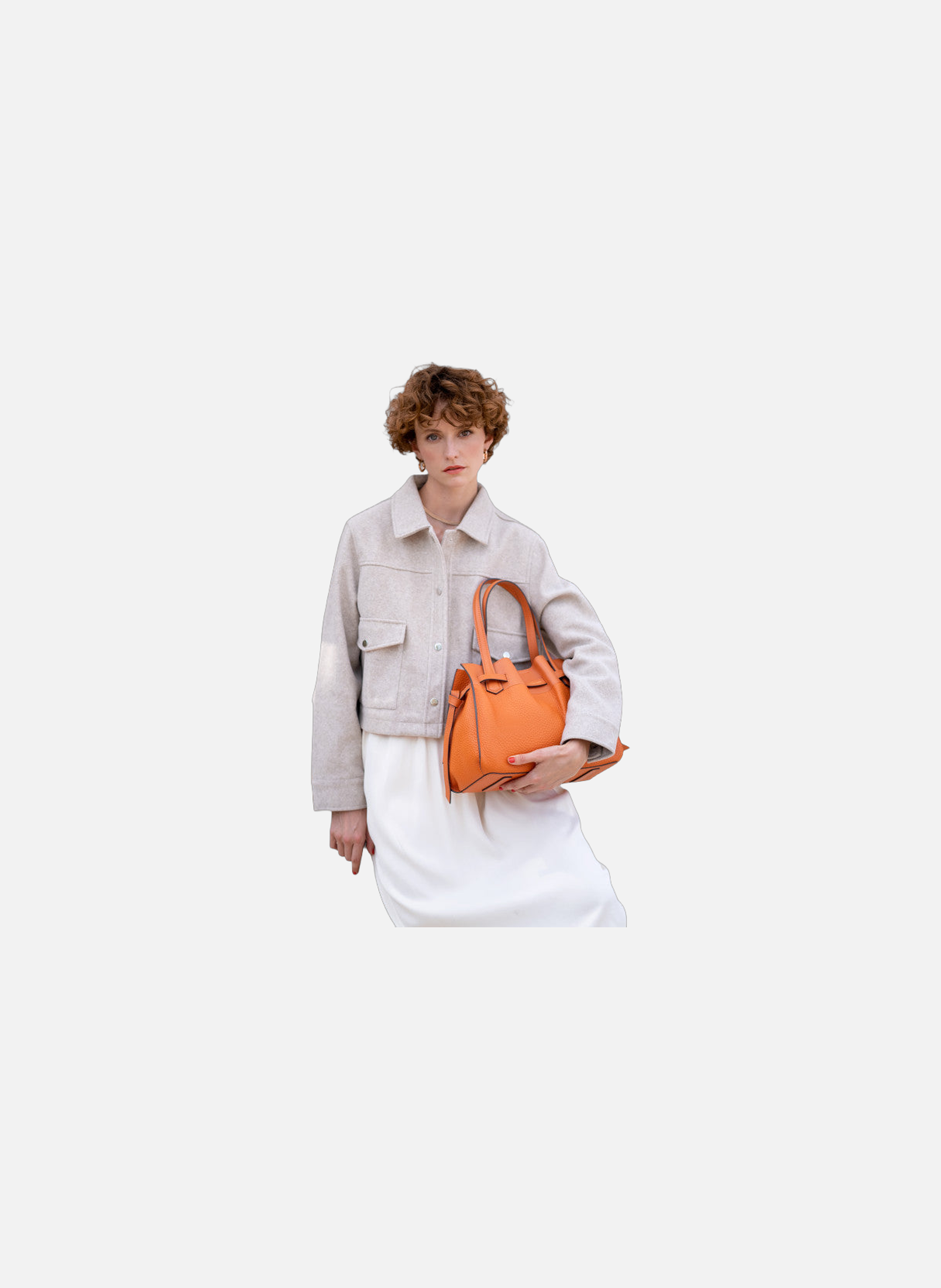 Blossom | sac à main pm en cuir de vachette Orange
