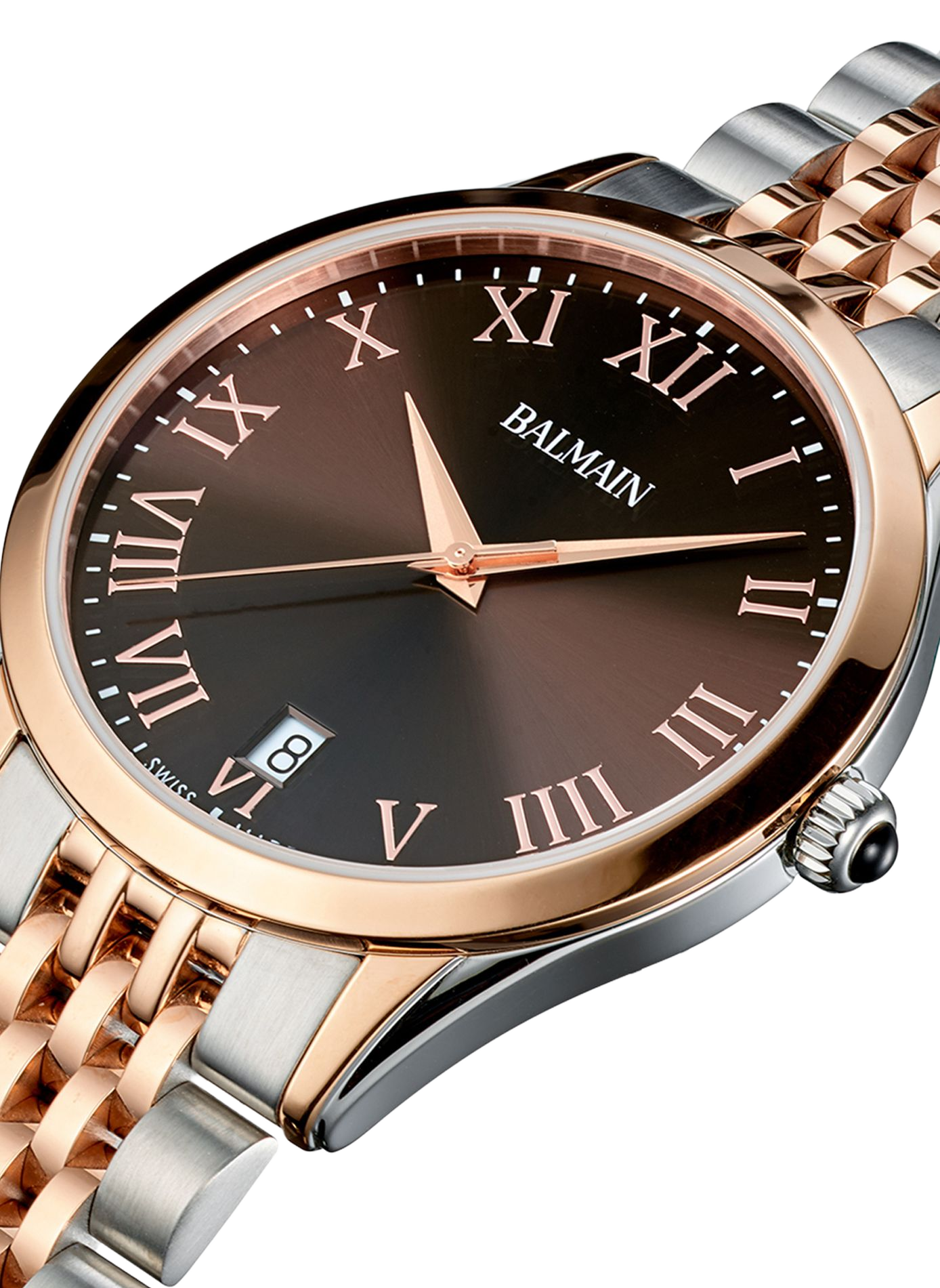 Montre quartz Classic R en acier inoxydable BALMAIN WATCHES Marron