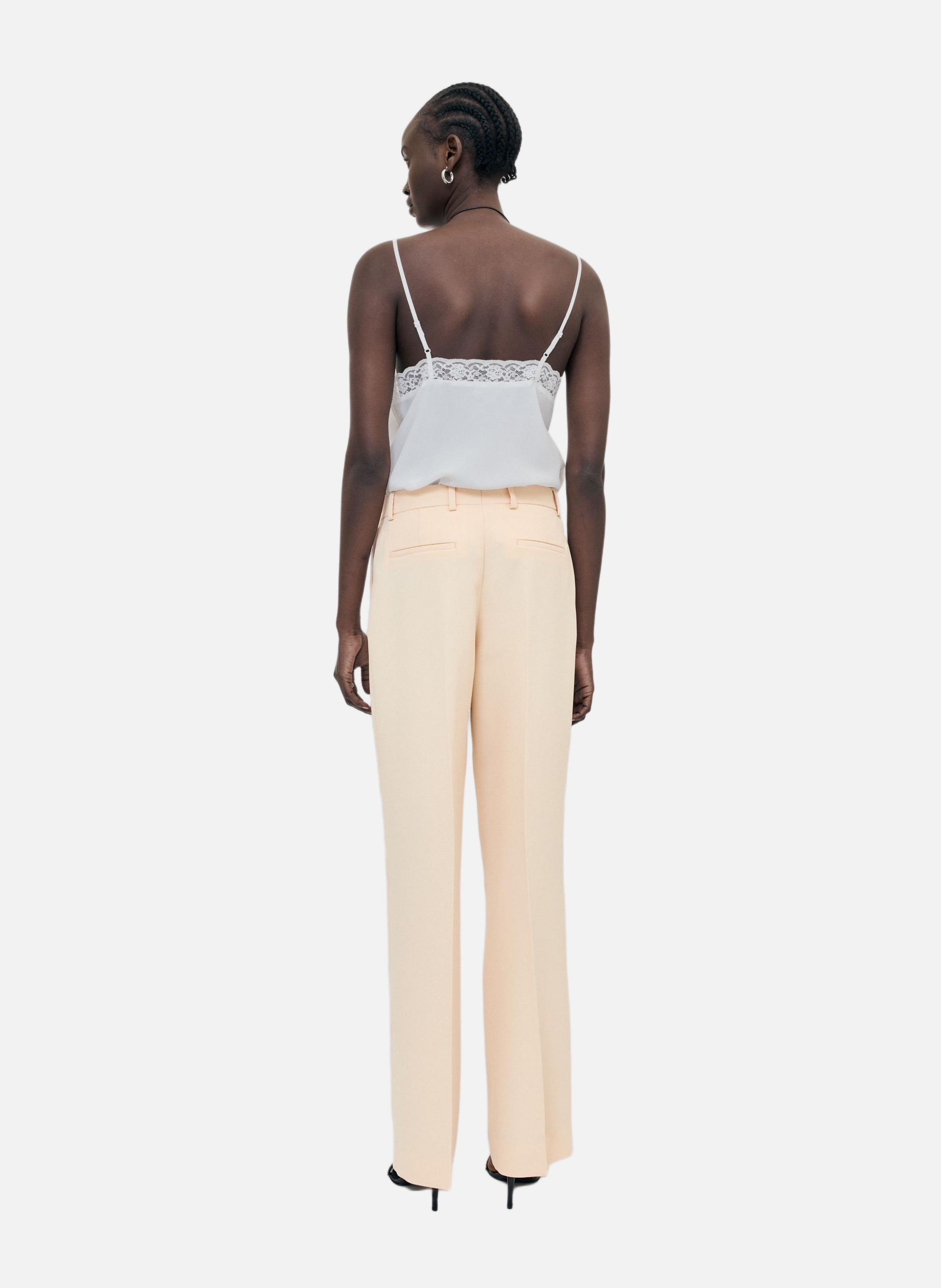Pantalon de tailleur droit THE KOOPLES Orange