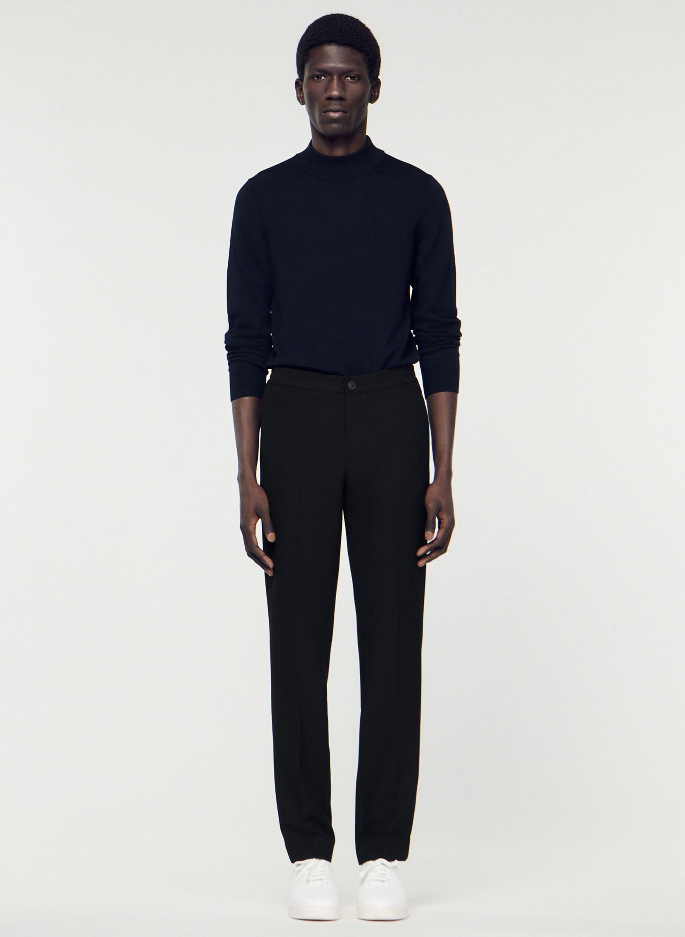 Pantalon droit SANDRO Noir