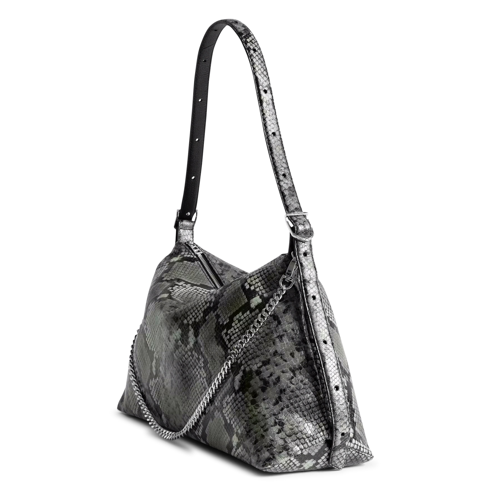 Sac jacquard serpent en cuir jim ZADIG&VOLTAIRE Gris