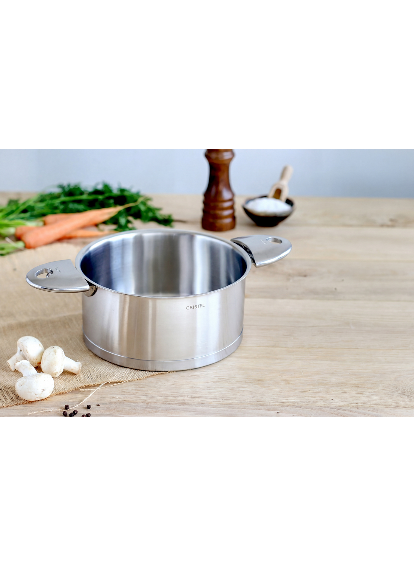 Anse amovible Strate en inox CRISTEL Gris